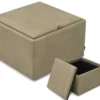 Mingle 77004-H4 Square Ottoman with Table and Storage 24" (+200 colors)