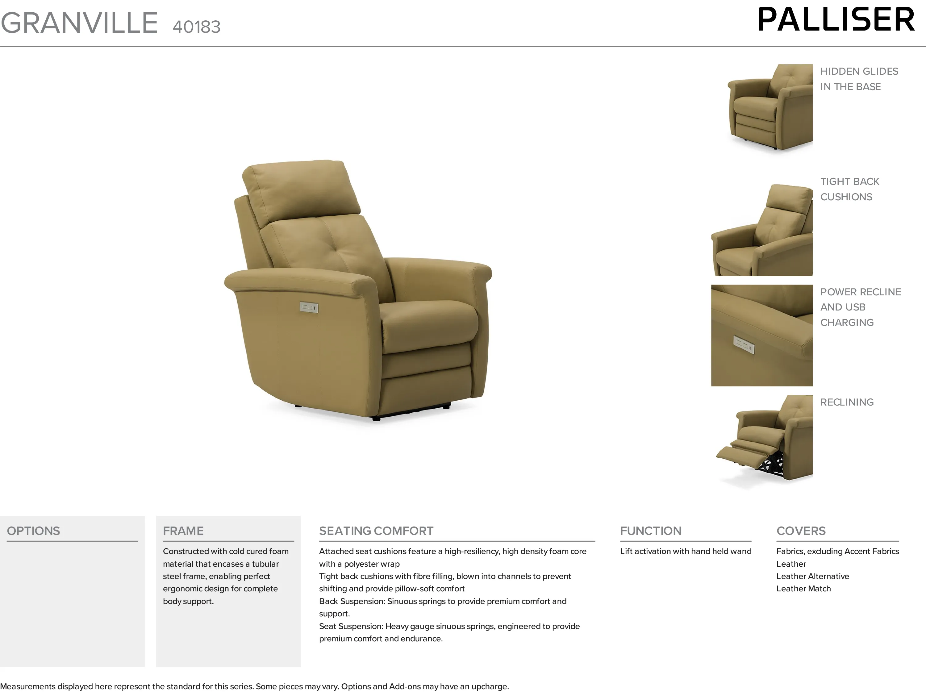 Granville 40183 Wallhugger Power Recliner (+60 fabrics) 13 Granville 40183 Wallhugger Power Recliner (+60 fabrics)