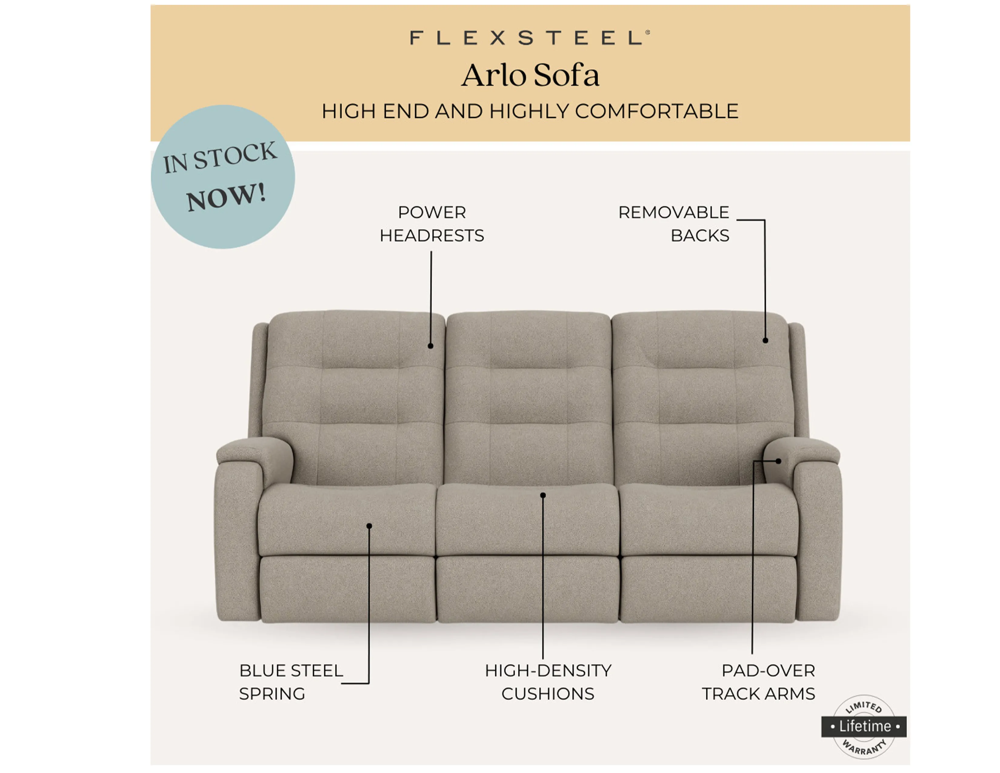Arlo Power Headrest Power Reclining Console Loveseat (In stock) 7 Arlo Power Headrest Power Reclining Console Loveseat (In stock)