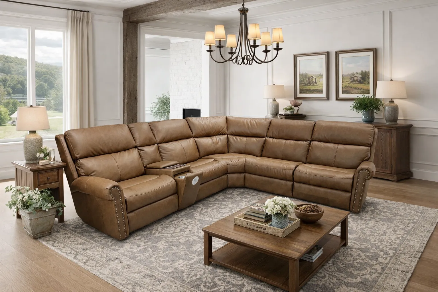 Bernard Triple Power Zero Gravity Leather Reclining Sectional (+20 leathers) 6 Bernard Triple Power Zero Gravity Leather Reclining Sectional (+20 leathers)