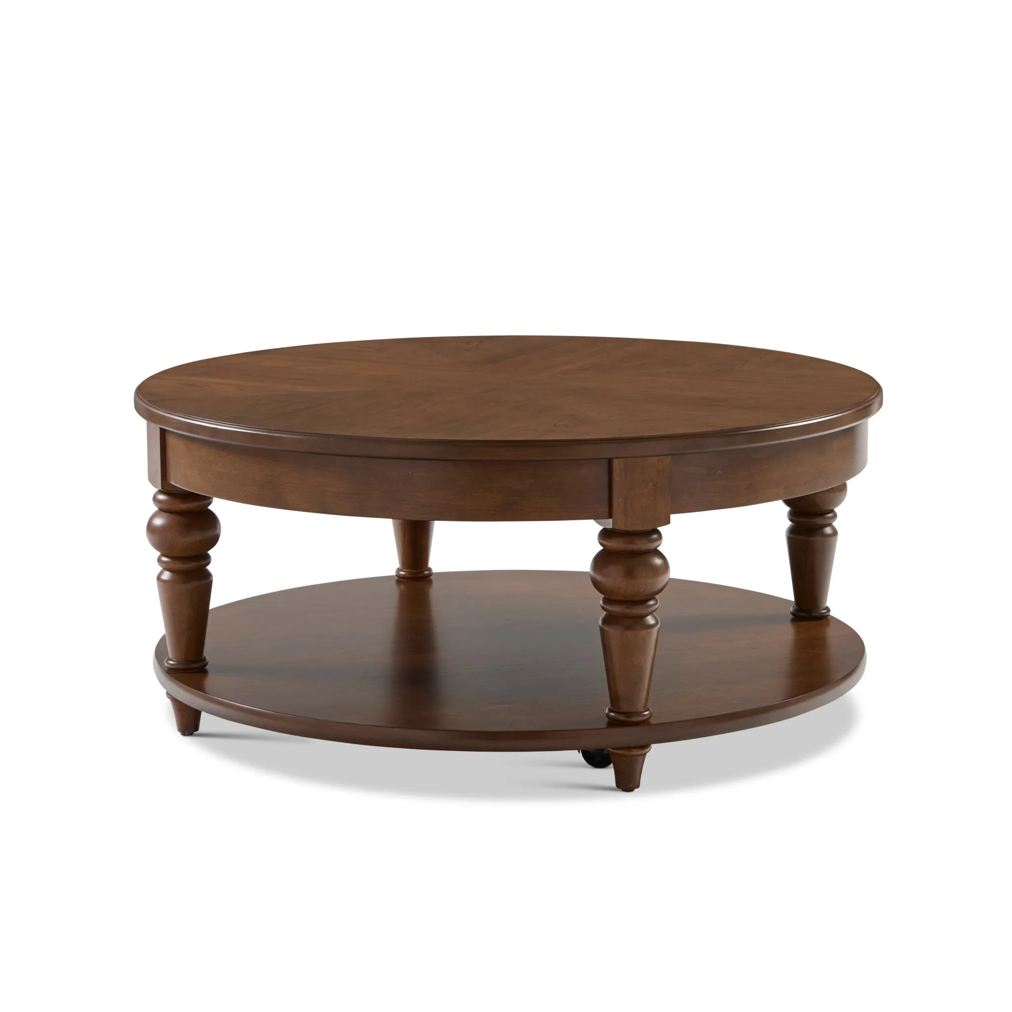 Bellevue Round Coffee Table w/ Casters 8 Bellevue Round Coffee Table w/ Casters