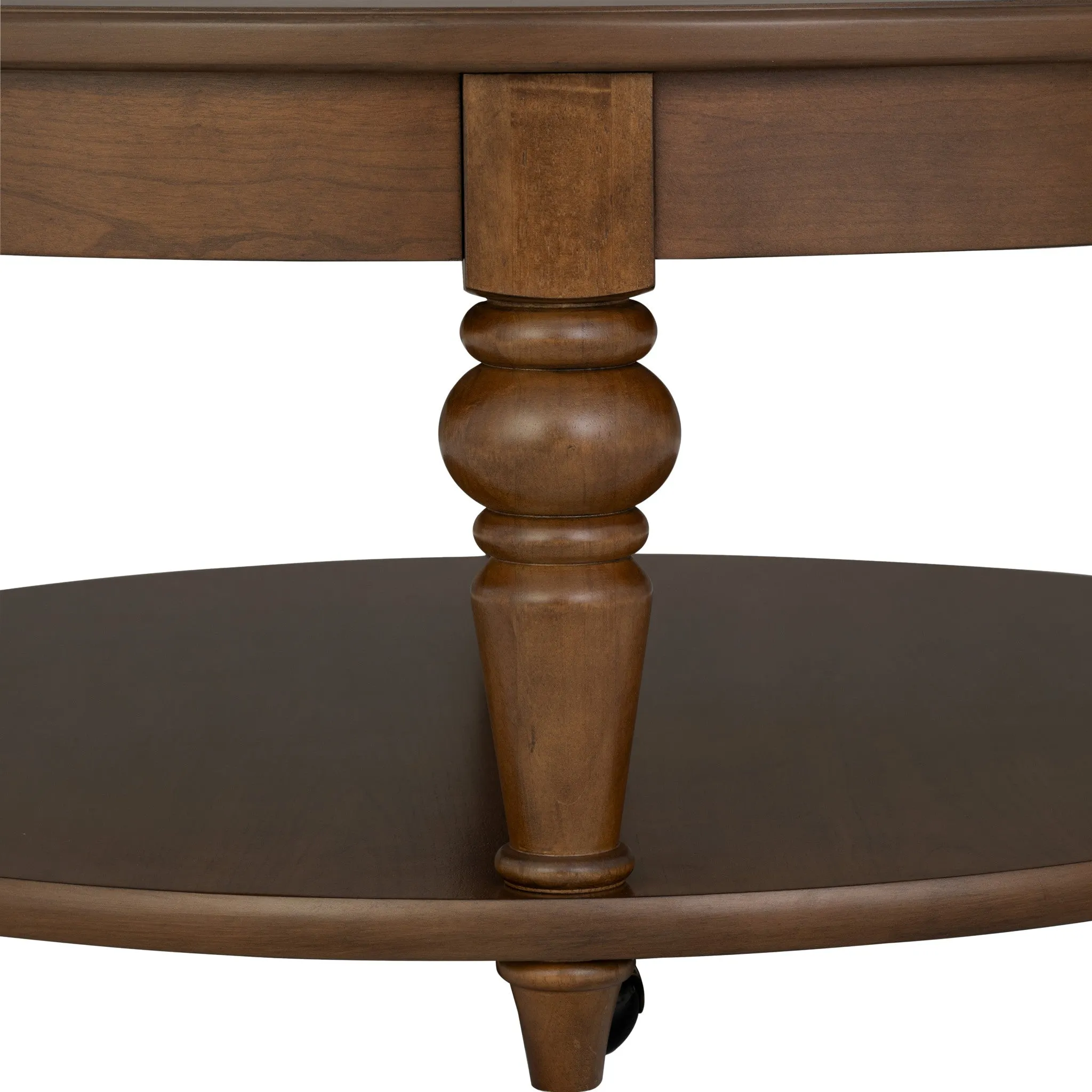 Bellevue Round Coffee Table w/ Casters 7 Bellevue Round Coffee Table w/ Casters