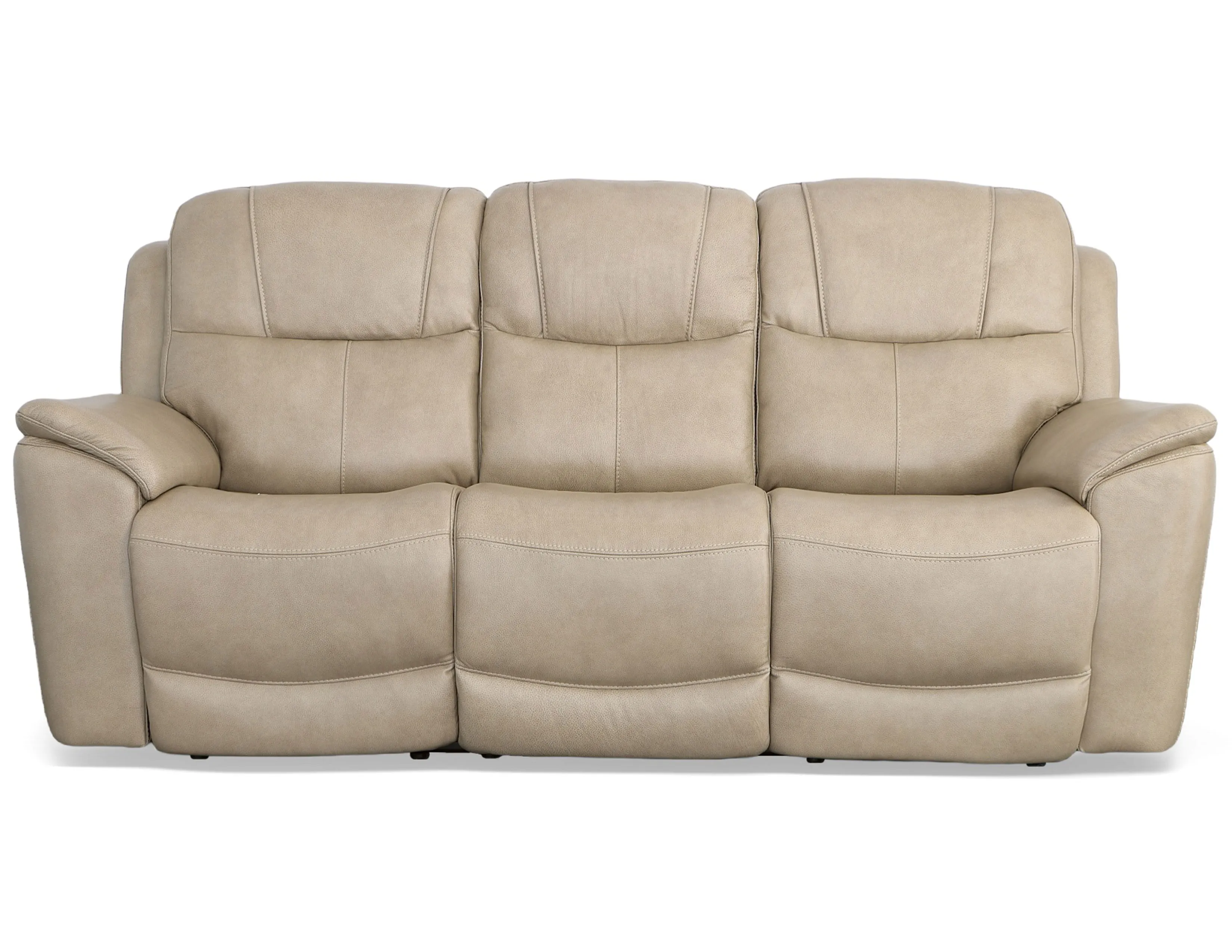 Crew Power Reclining Sofa with Power Headrests & Lumbar (Tan leather) 89" - in stock 1 Crew Power Reclining Sofa with Power Headrests & Lumbar (Tan leather) 89" - in stock