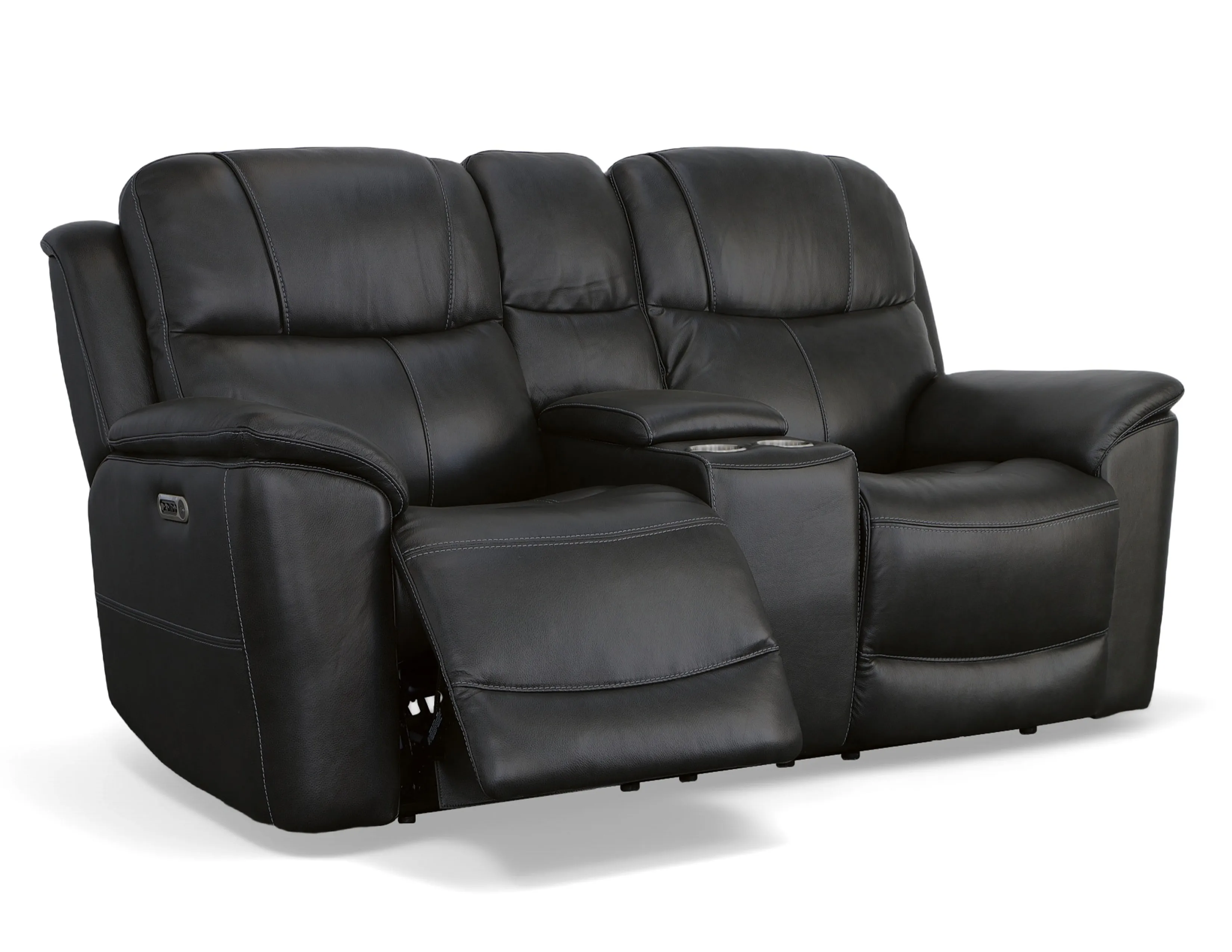 Crew Power Reclining Sofa with Power Headrests & Lumbar (Tan leather) 89" - in stock 13 Crew Power Reclining Sofa with Power Headrests & Lumbar (Tan leather) 89" - in stock
