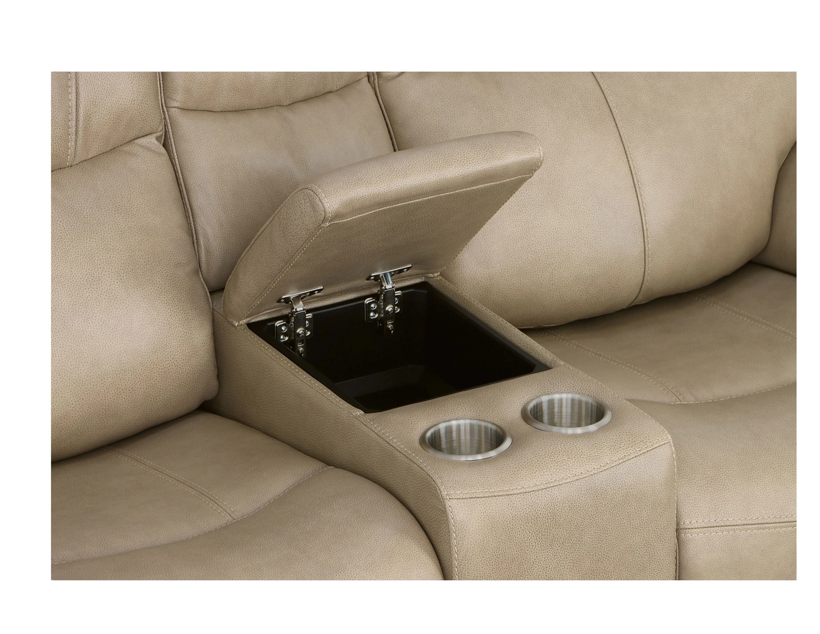 Crew Power Reclining Sofa with Power Headrests & Lumbar (Tan leather) 89" - in stock 15 Crew Power Reclining Sofa with Power Headrests & Lumbar (Tan leather) 89" - in stock