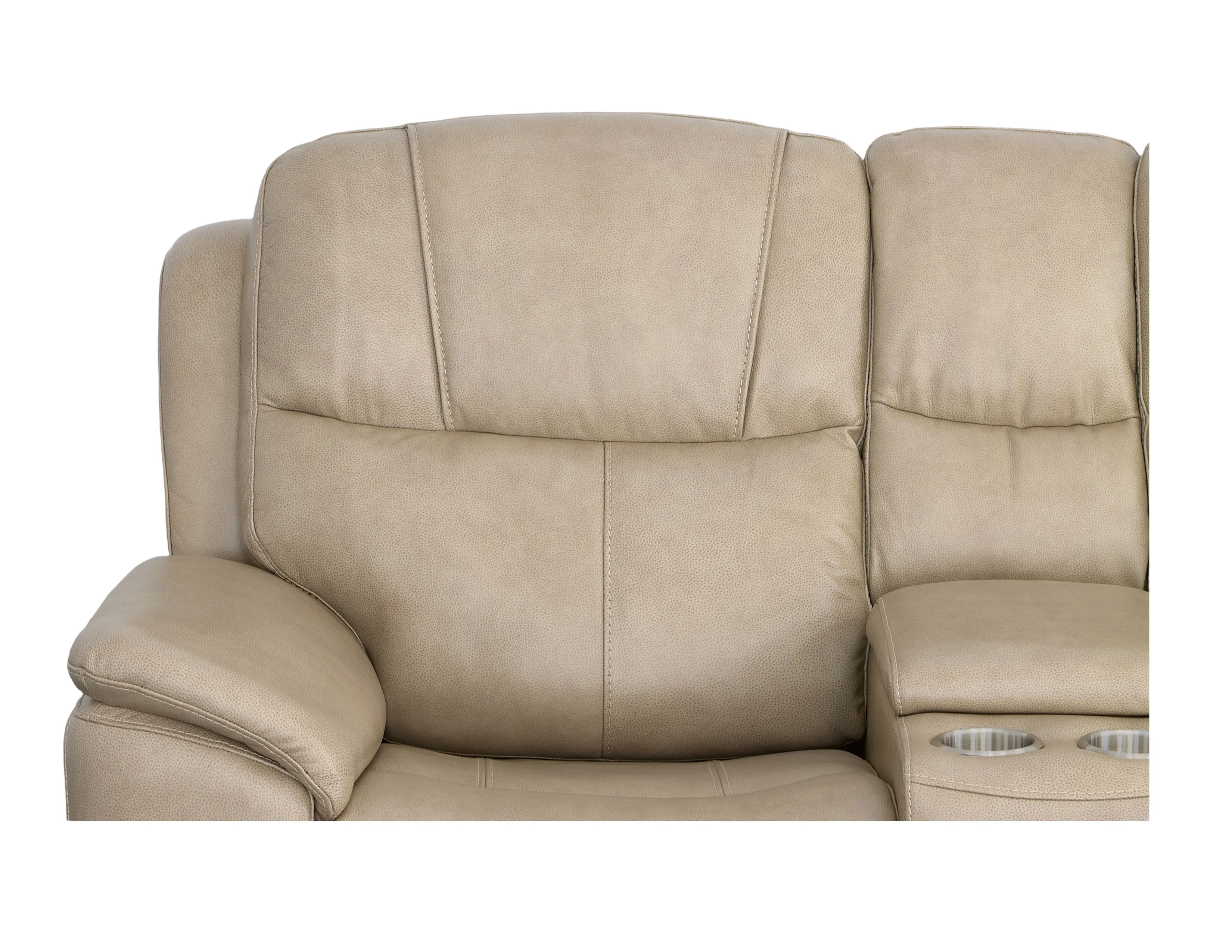 Crew Power Reclining Sofa with Power Headrests & Lumbar (Tan leather) 89" - in stock 16 Crew Power Reclining Sofa with Power Headrests & Lumbar (Tan leather) 89" - in stock