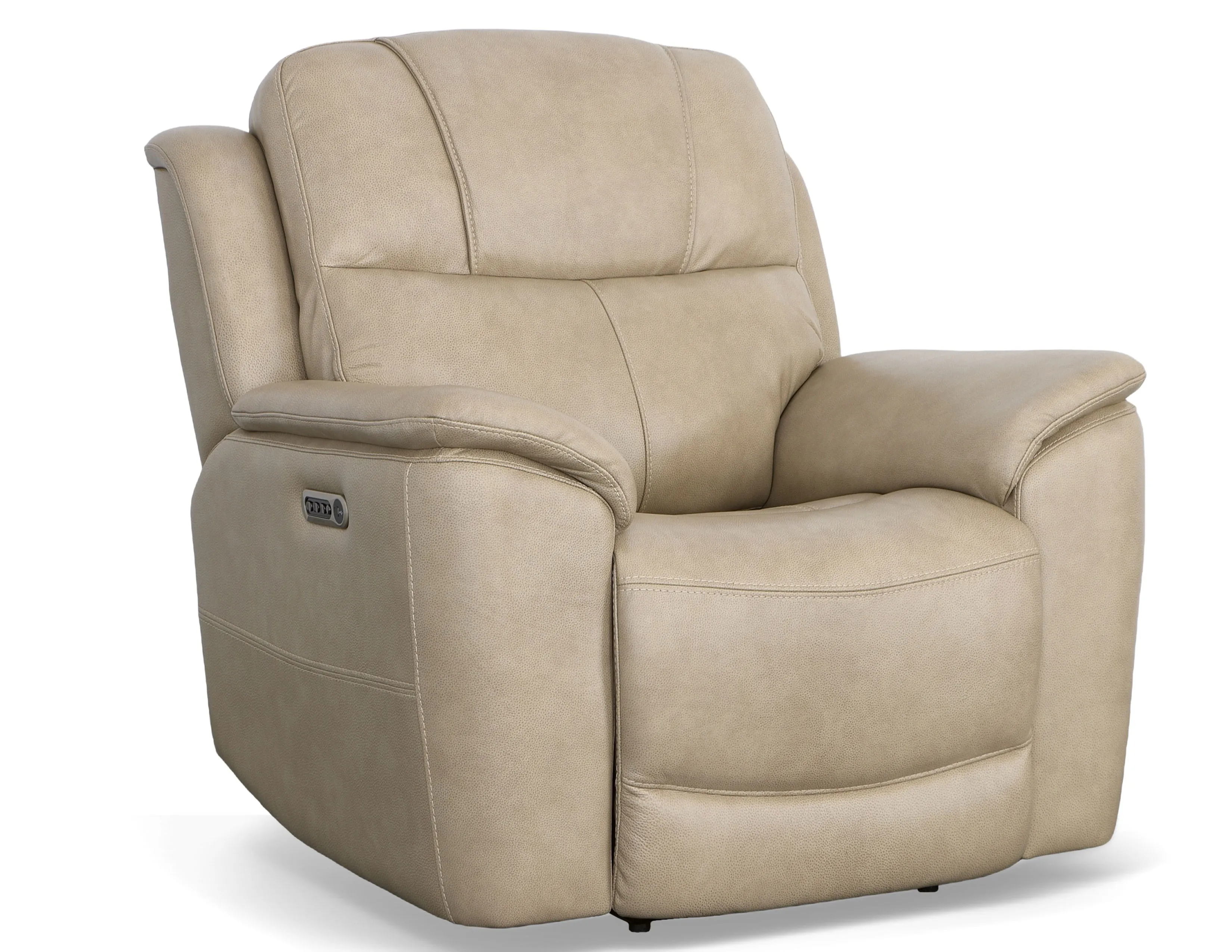 Crew Power Reclining Sofa with Power Headrests & Lumbar (Tan leather) 89" - in stock 20 Crew Power Reclining Sofa with Power Headrests & Lumbar (Tan leather) 89" - in stock