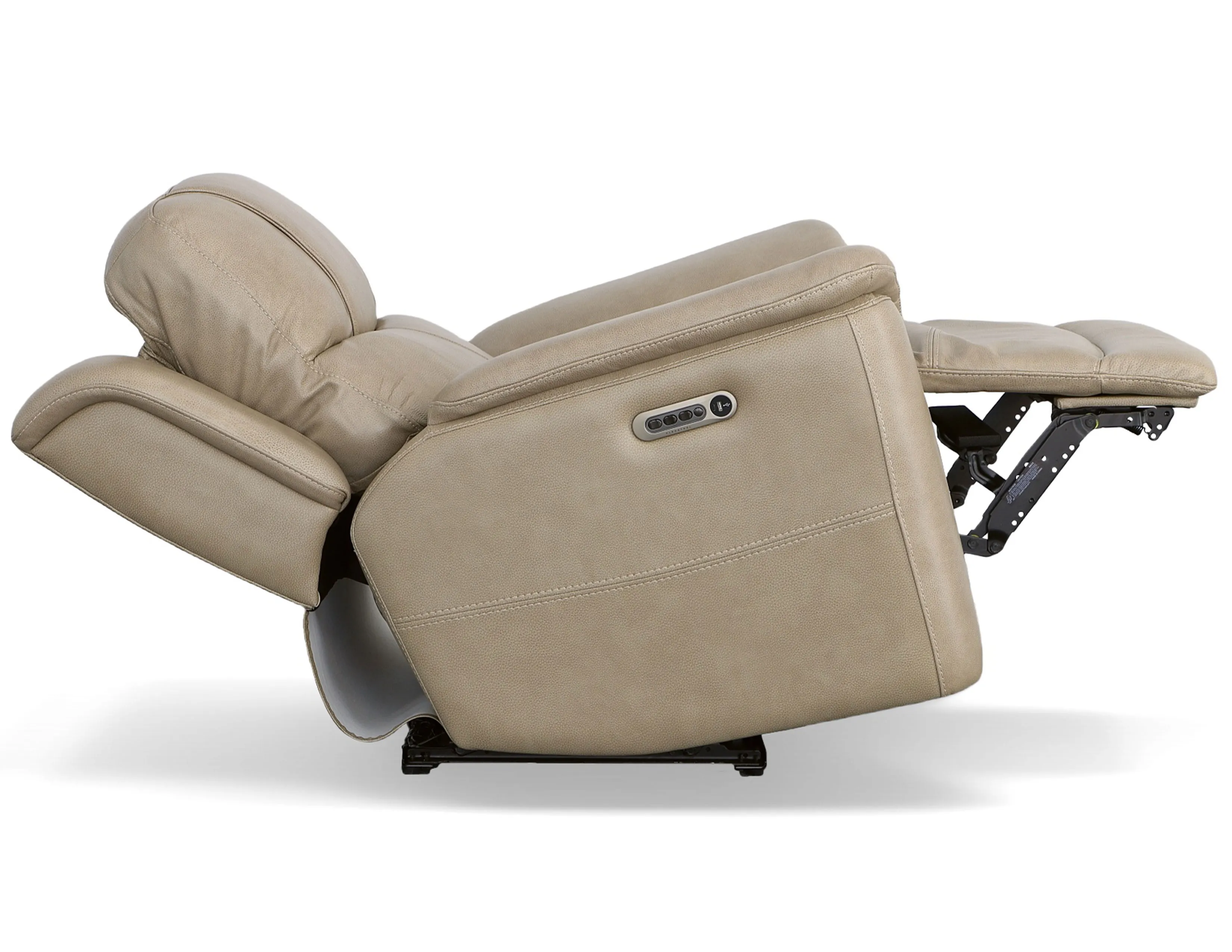Crew Power Reclining Sofa with Power Headrests & Lumbar (Tan leather) 89" - in stock 24 Crew Power Reclining Sofa with Power Headrests & Lumbar (Tan leather) 89" - in stock