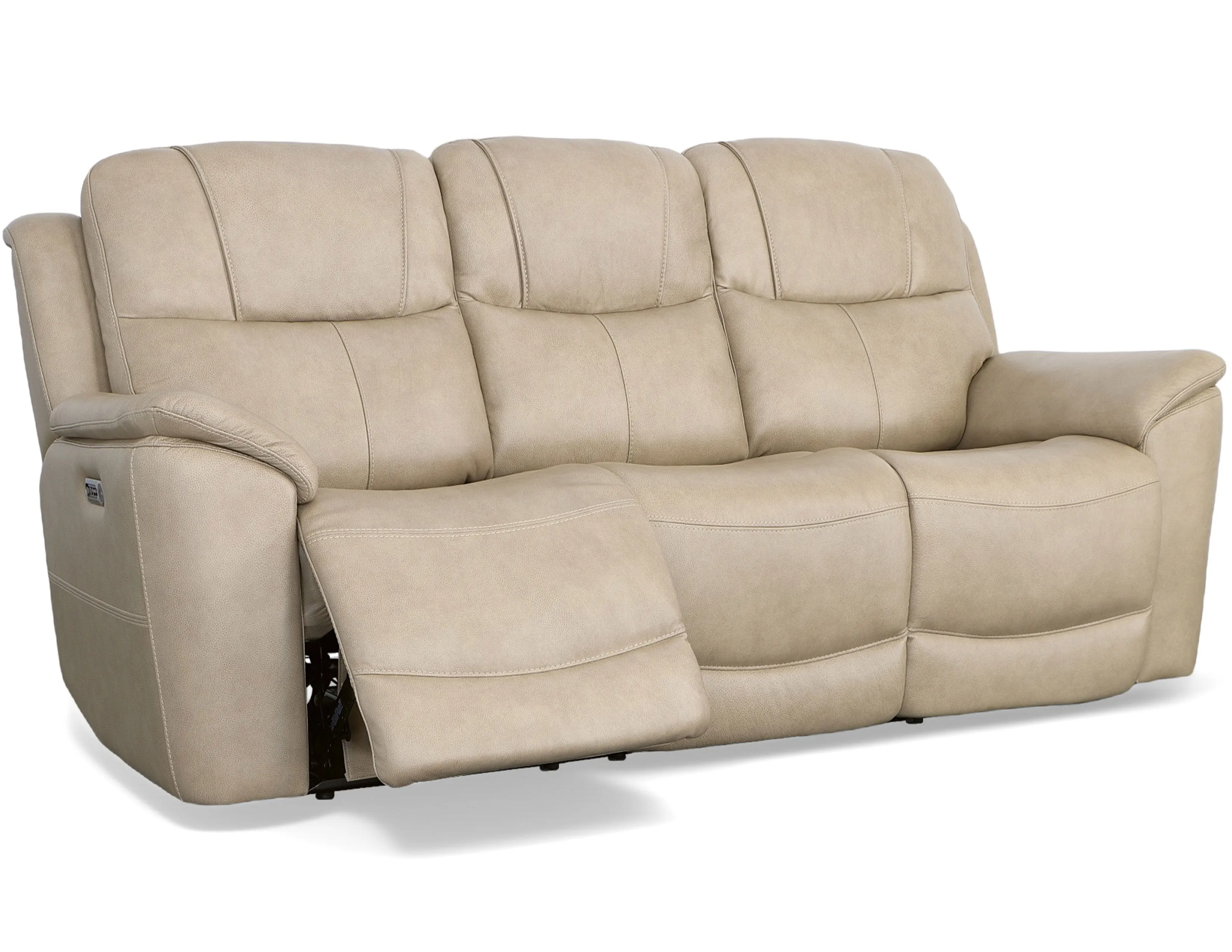 Crew Power Reclining Sofa with Power Headrests & Lumbar (Tan leather) 89" - in stock 3 Crew Power Reclining Sofa with Power Headrests & Lumbar (Tan leather) 89" - in stock