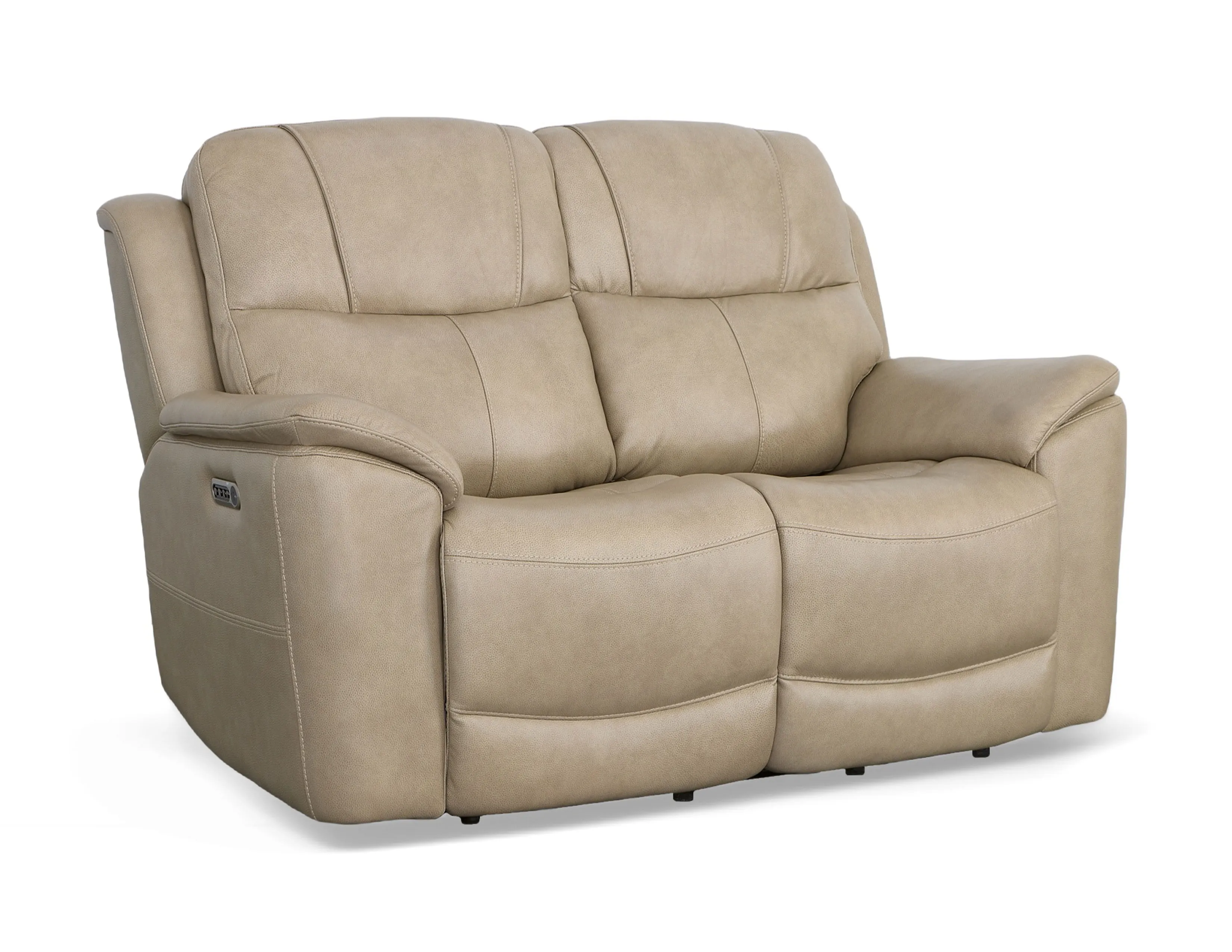 Crew Power Reclining Sofa with Power Headrests & Lumbar (Tan leather) 89" - in stock 30 Crew Power Reclining Sofa with Power Headrests & Lumbar (Tan leather) 89" - in stock