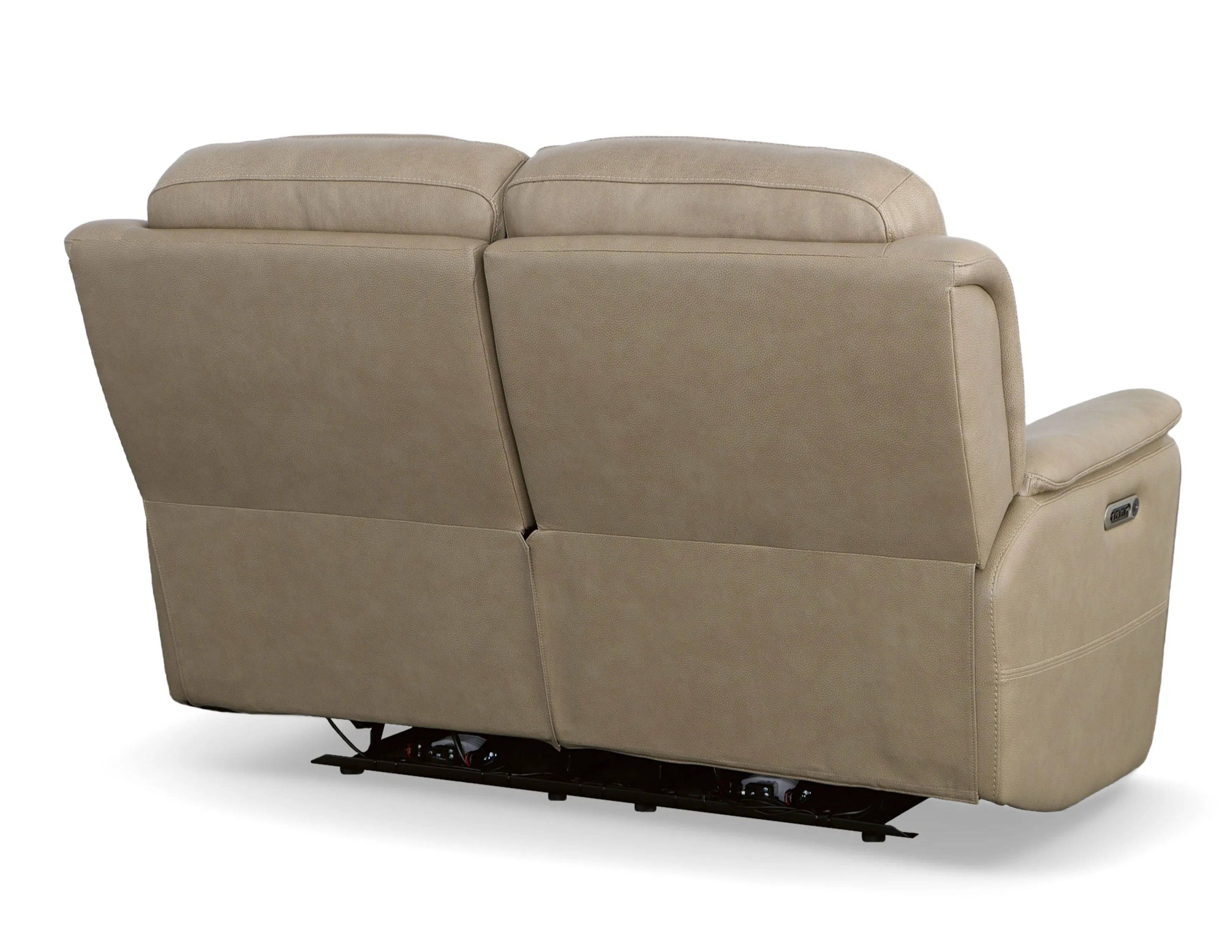 Crew Power Reclining Sofa with Power Headrests & Lumbar (Tan leather) 89" - in stock 36 Crew Power Reclining Sofa with Power Headrests & Lumbar (Tan leather) 89" - in stock