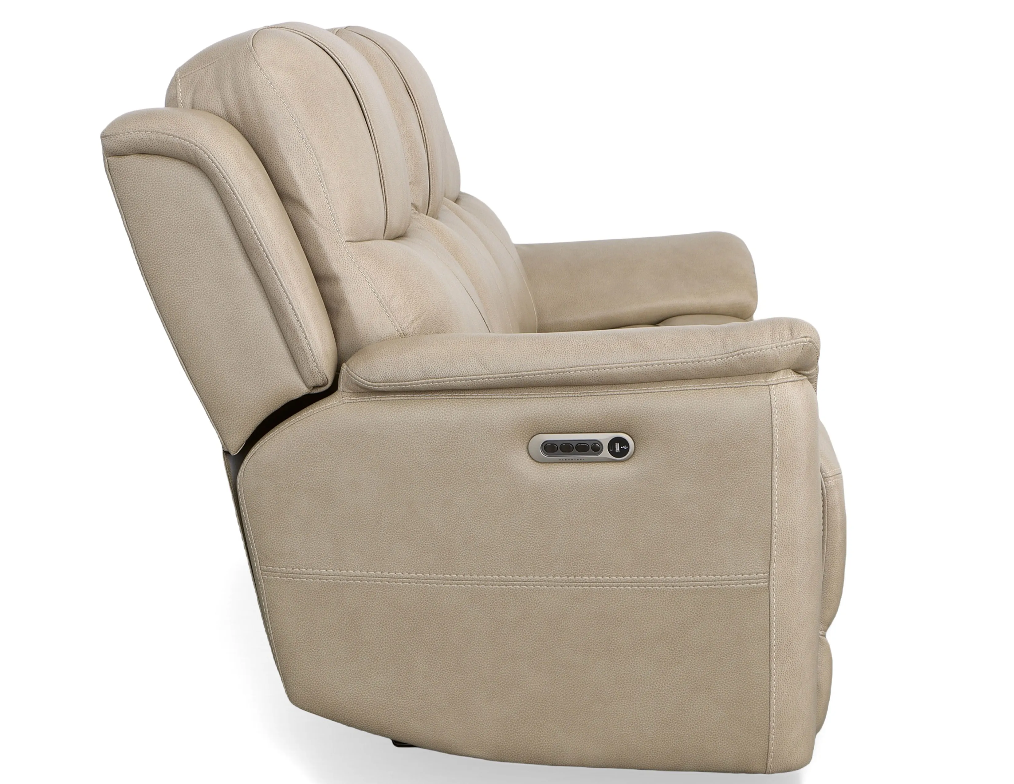 Crew Power Reclining Sofa with Power Headrests & Lumbar (Tan leather) 89" - in stock 5 Crew Power Reclining Sofa with Power Headrests & Lumbar (Tan leather) 89" - in stock