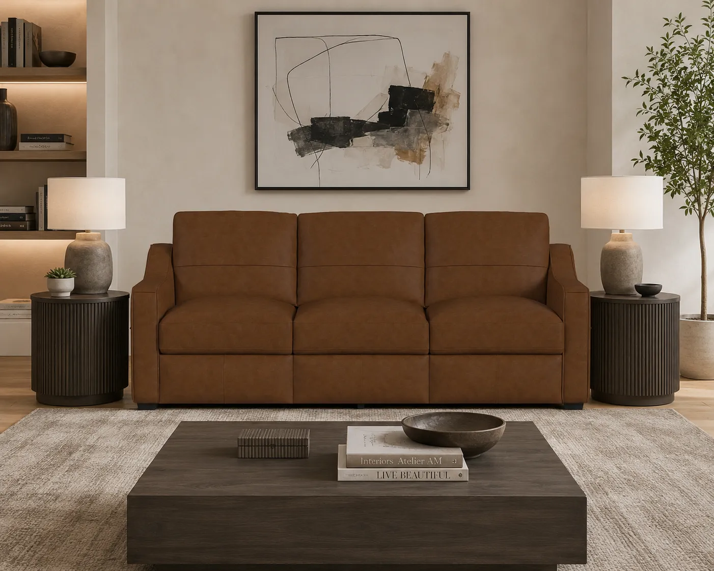 Hudson 98" Leather Sofa (2 colors) 4 Hudson 98" Leather Sofa (2 colors)