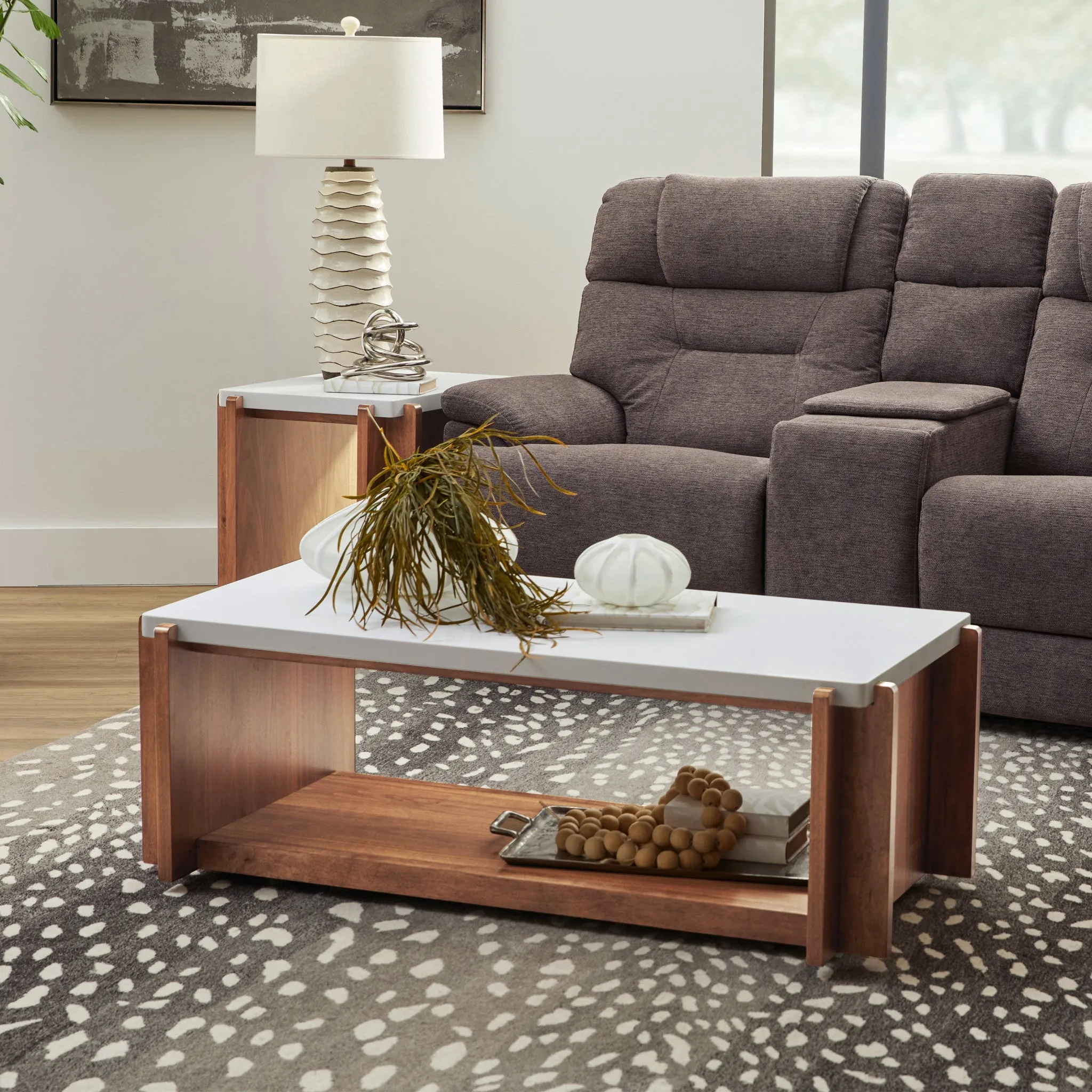 Lincoln Rectangle Coffee Table w/ Casters 2 Lincoln Rectangle Coffee Table w/ Casters