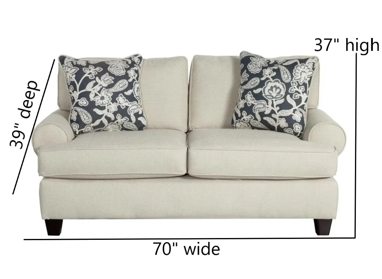 Awesome Oatmeal 88" Sofa (performance fabric) includes pillows 4 Awesome Oatmeal 88" Sofa (performance fabric) includes pillows