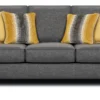 Maxwell Gray Steed 85" Sofa 2600 (includes pillows)