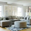 Palm Beach Five Piece Iron Chaise Sectional (includes pillows) performance fabric - 141" x 114" 27 Palm Beach Five Piece Iron Chaise Sectional (includes pillows) performance fabric - 141" x 114"