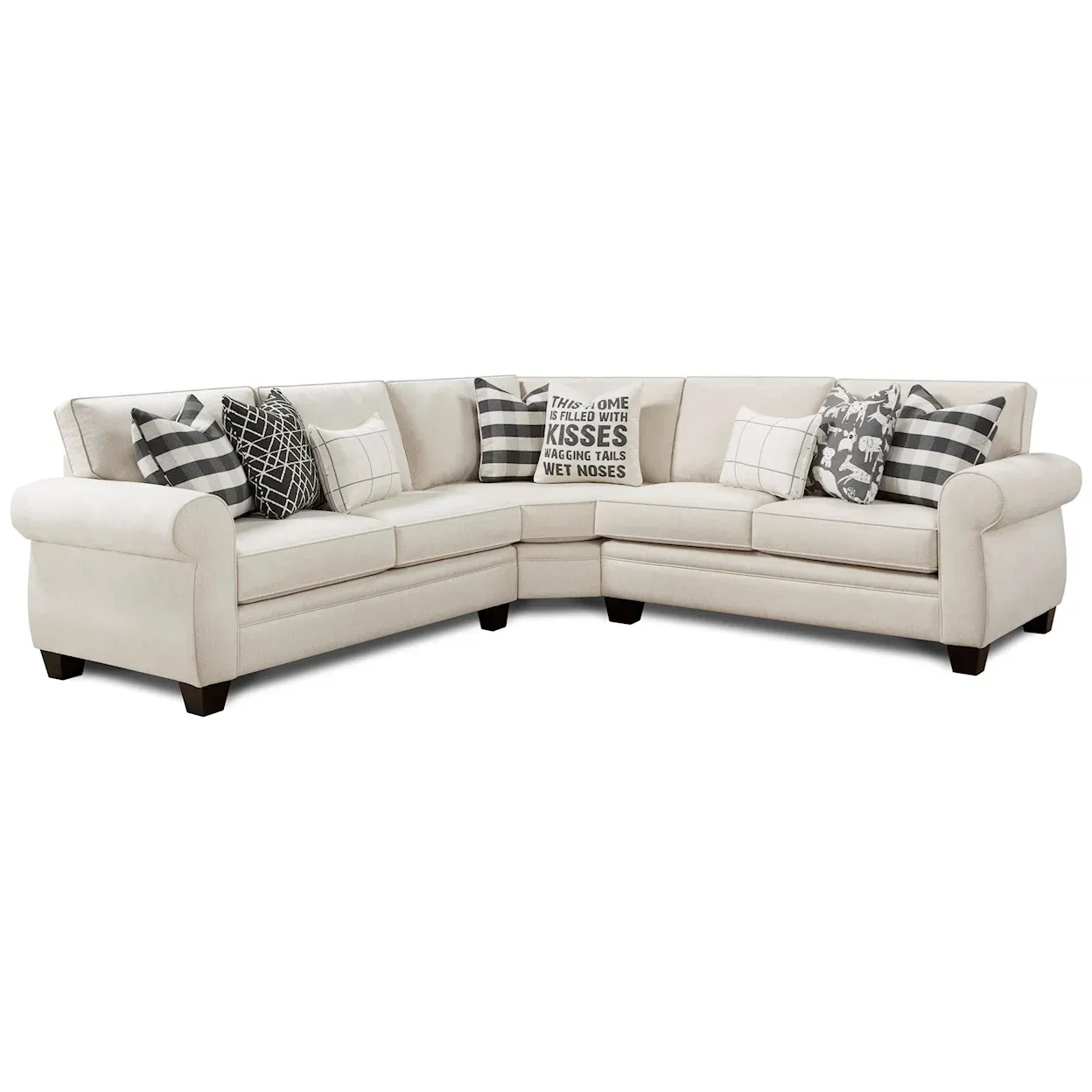 Popstitch Shell Three Piece Stationary Sectional (performance fabric) 122" x 122" 1 Popstitch Shell Three Piece Stationary Sectional (performance fabric) 122" x 122"