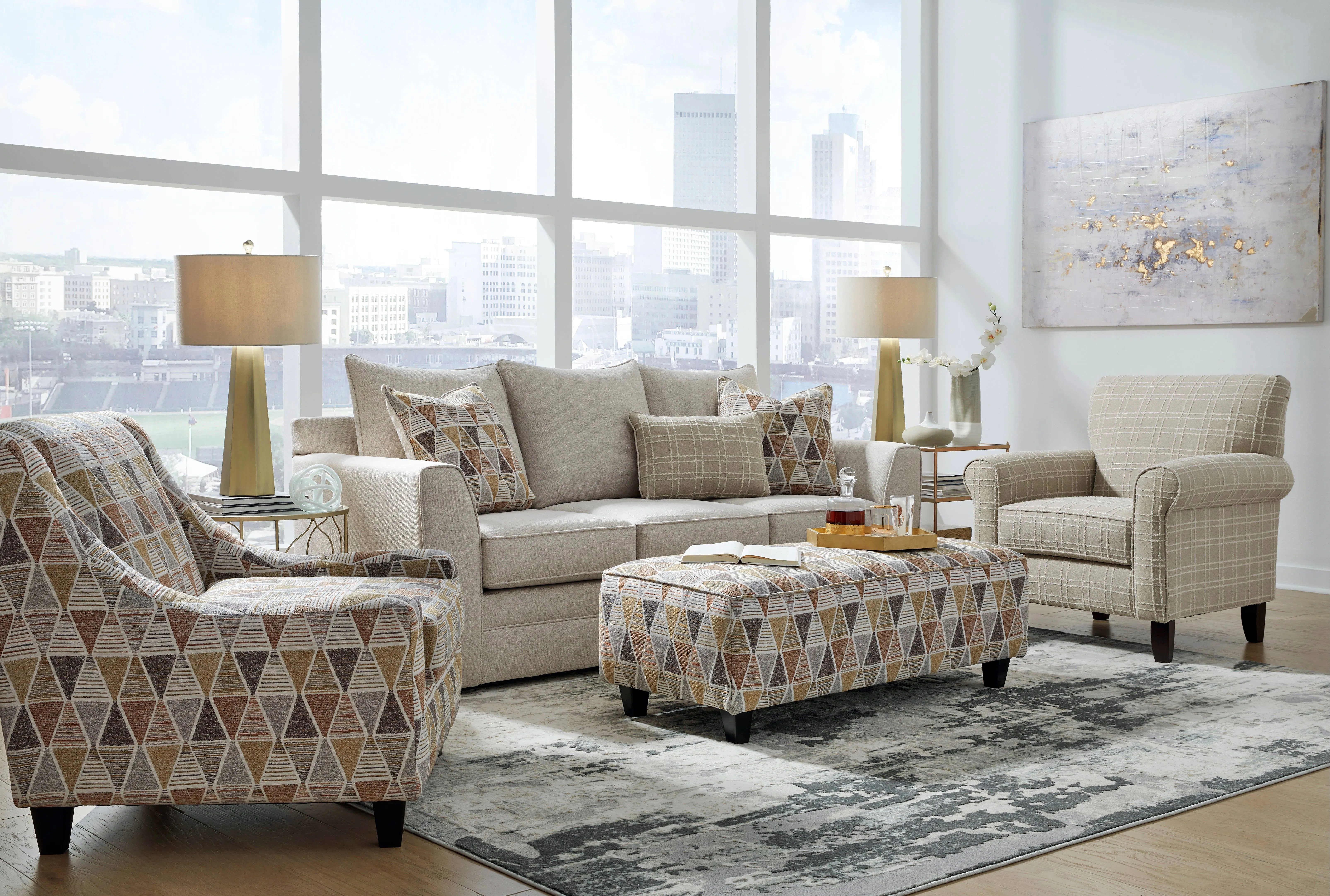 Tony Linen 86" Sofa 3000-00KP (Performance fabric) 2 Tony Linen 86" Sofa 3000-00KP (Performance fabric)