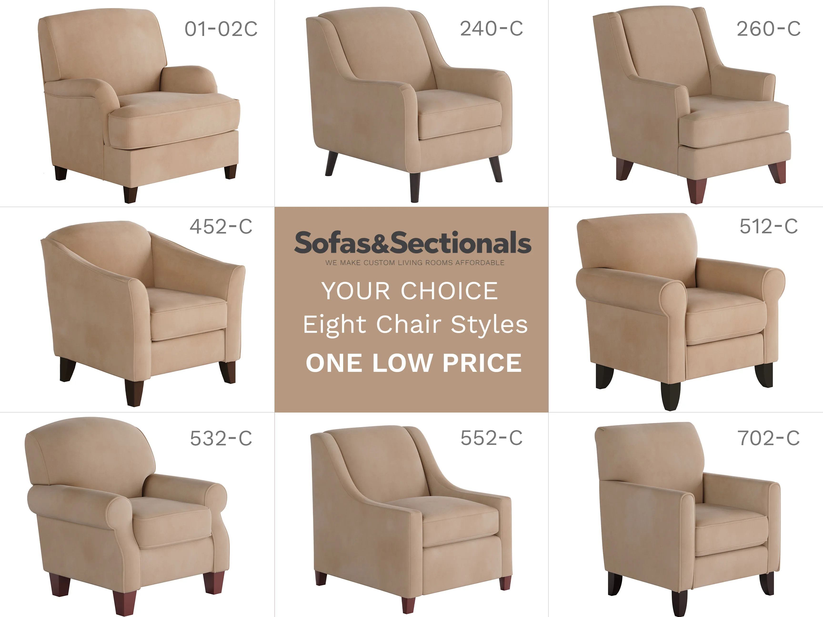 Bella Blush Accent Chair (eight styles available) 1 Bella Blush Accent Chair (eight styles available)