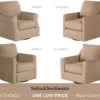 Bella Blush Swivel Glider Chairs (four styles available)