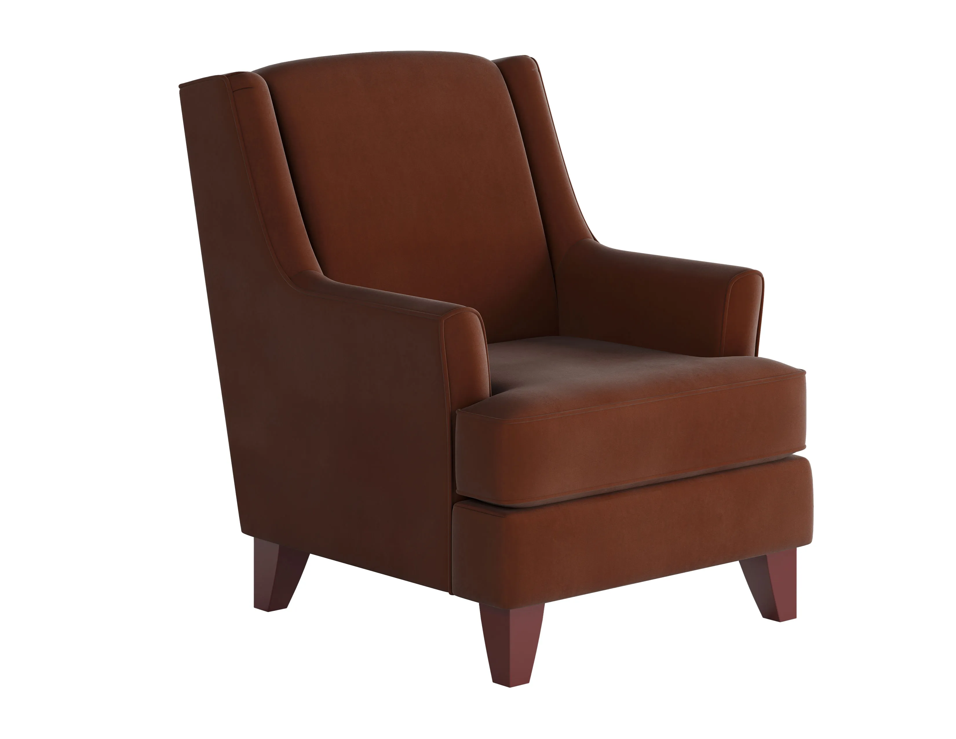 Bella Burnt Orange Accent Chair 260-C 1 Bella Burnt Orange Accent Chair 260-C