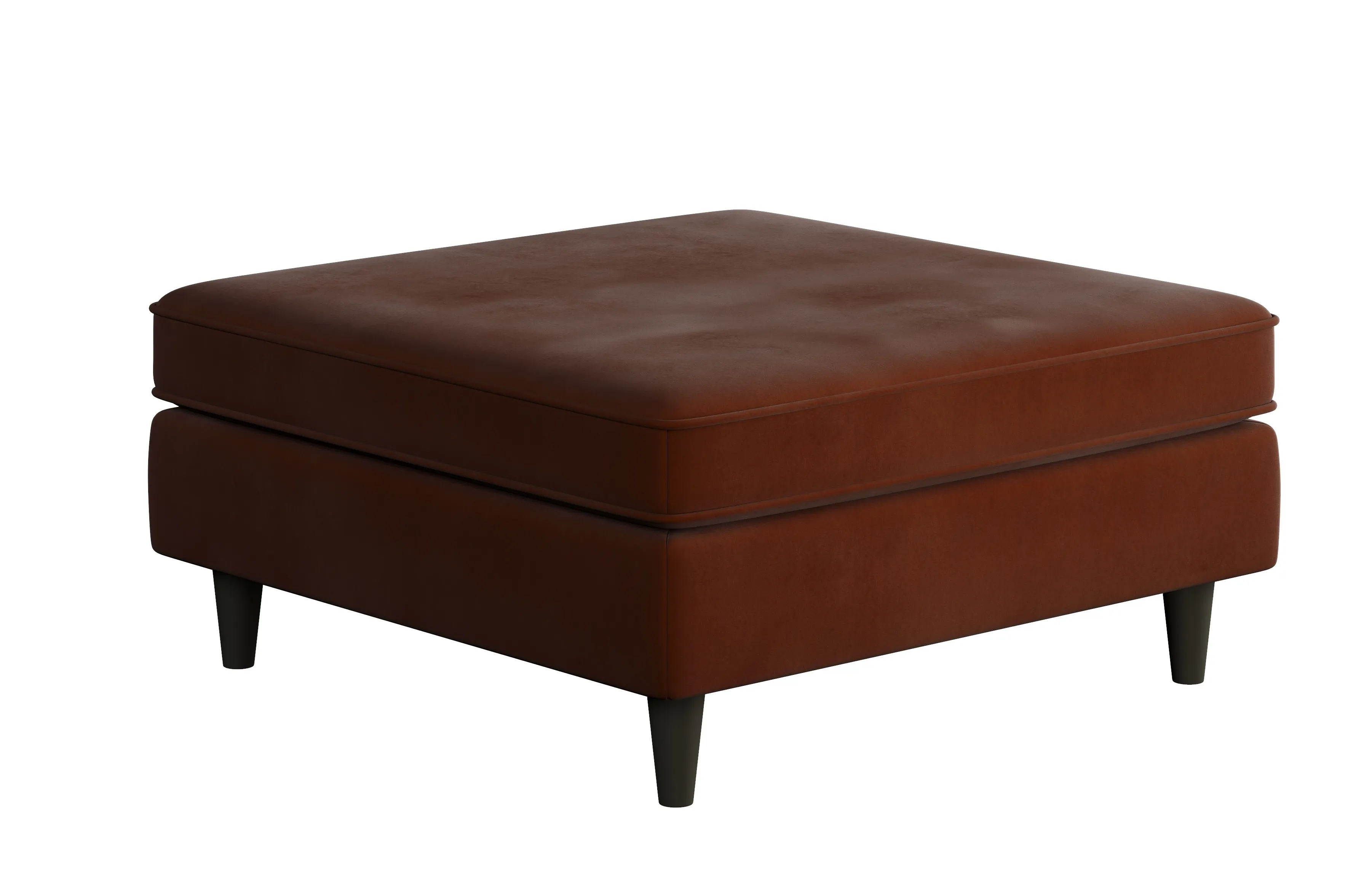 Bella Burnt Orange Cocktail Ottomans (square - round - rectangular) your choice 2 Bella Burnt Orange Cocktail Ottomans (square - round - rectangular) your choice