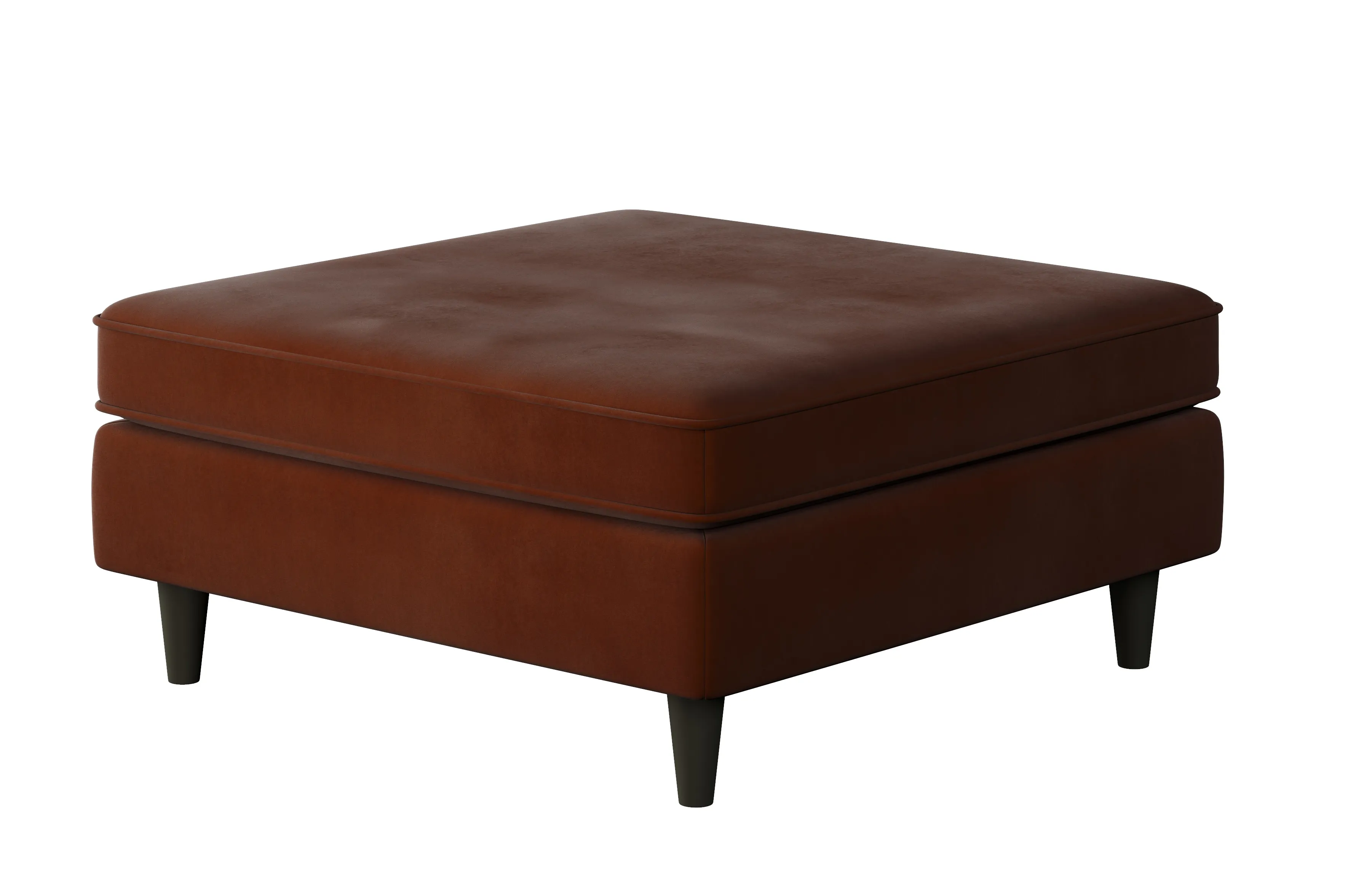 Bella Burnt Orange Cocktail Ottomans (square - round - rectangular) your choice 3 Bella Burnt Orange Cocktail Ottomans (square - round - rectangular) your choice
