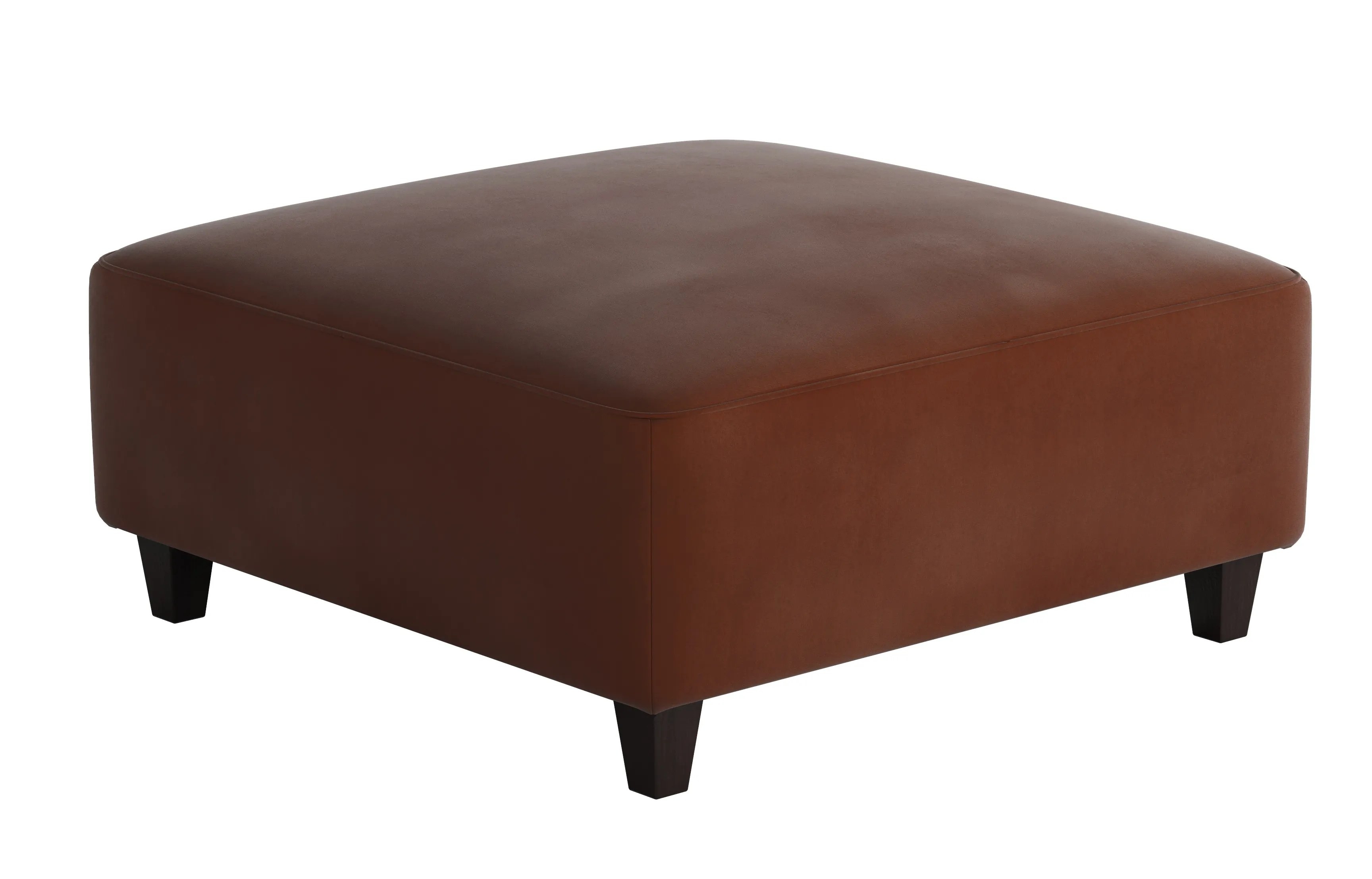 Bella Burnt Orange Cocktail Ottomans (square - round - rectangular) your choice 7 Bella Burnt Orange Cocktail Ottomans (square - round - rectangular) your choice