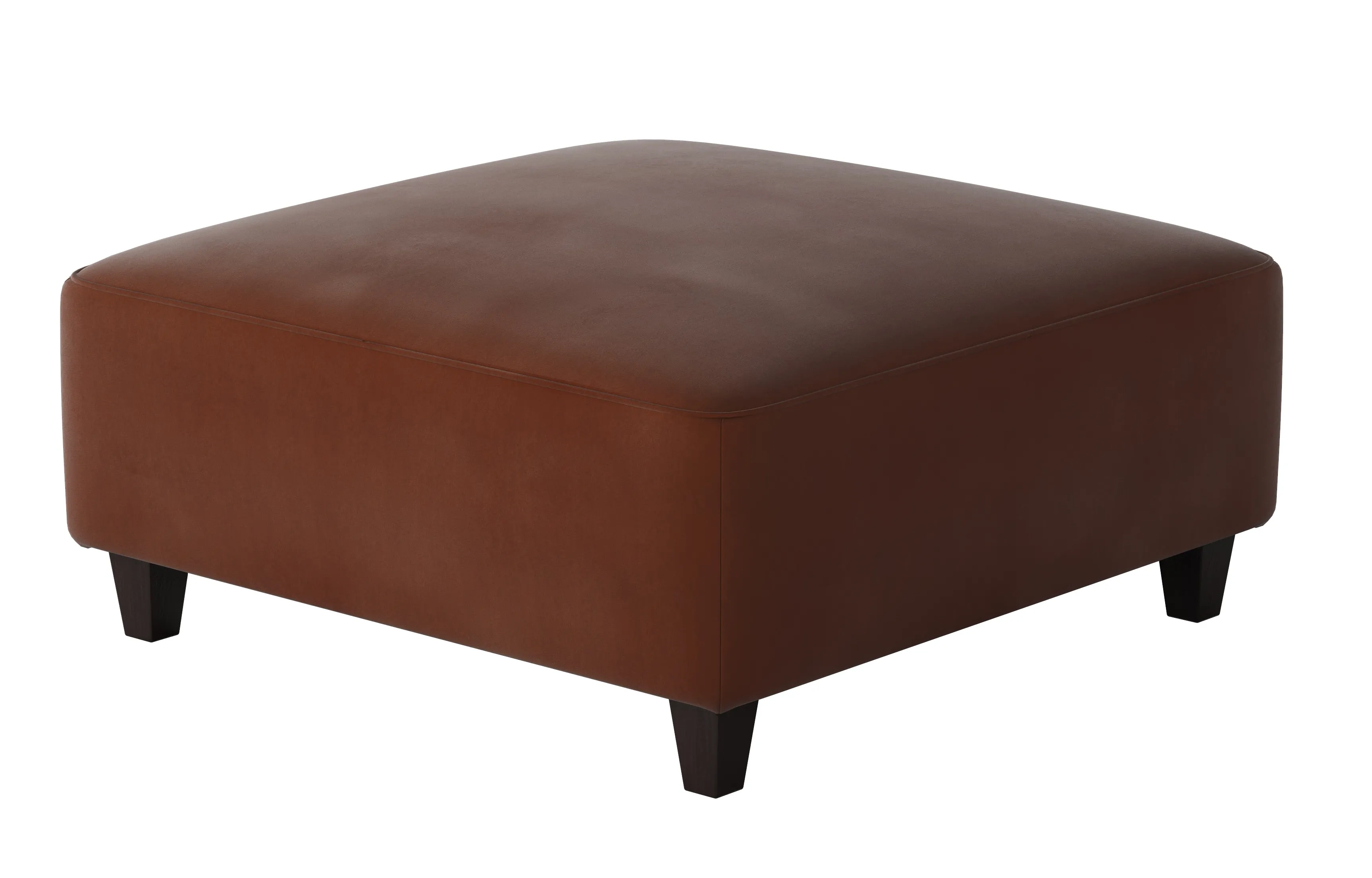 Bella Burnt Orange Cocktail Ottomans (square - round - rectangular) your choice 8 Bella Burnt Orange Cocktail Ottomans (square - round - rectangular) your choice