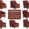 Bella Burnt Orange Accent Chairs (eight styles available) 21 Bella Burnt Orange Accent Chairs (eight styles available)
