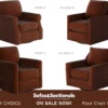 Bella Burnt Orange Swivel Glider Chairs (four styles available) 52 Bella Burnt Orange Swivel Glider Chairs (four styles available)
