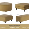 Bella Harvest Cocktail Ottomans (square - round - rectangular) your choice 19 Bella Harvest Cocktail Ottomans (square - round - rectangular) your choice