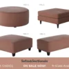 Bella Rosewood Cocktail Ottomans (square - round - rectangular) your choice 4 Bella Rosewood Cocktail Ottomans (square - round - rectangular) your choice