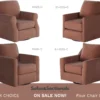 Bella Rosewood Swivel and Swivel Glider Chairs (four styles available)