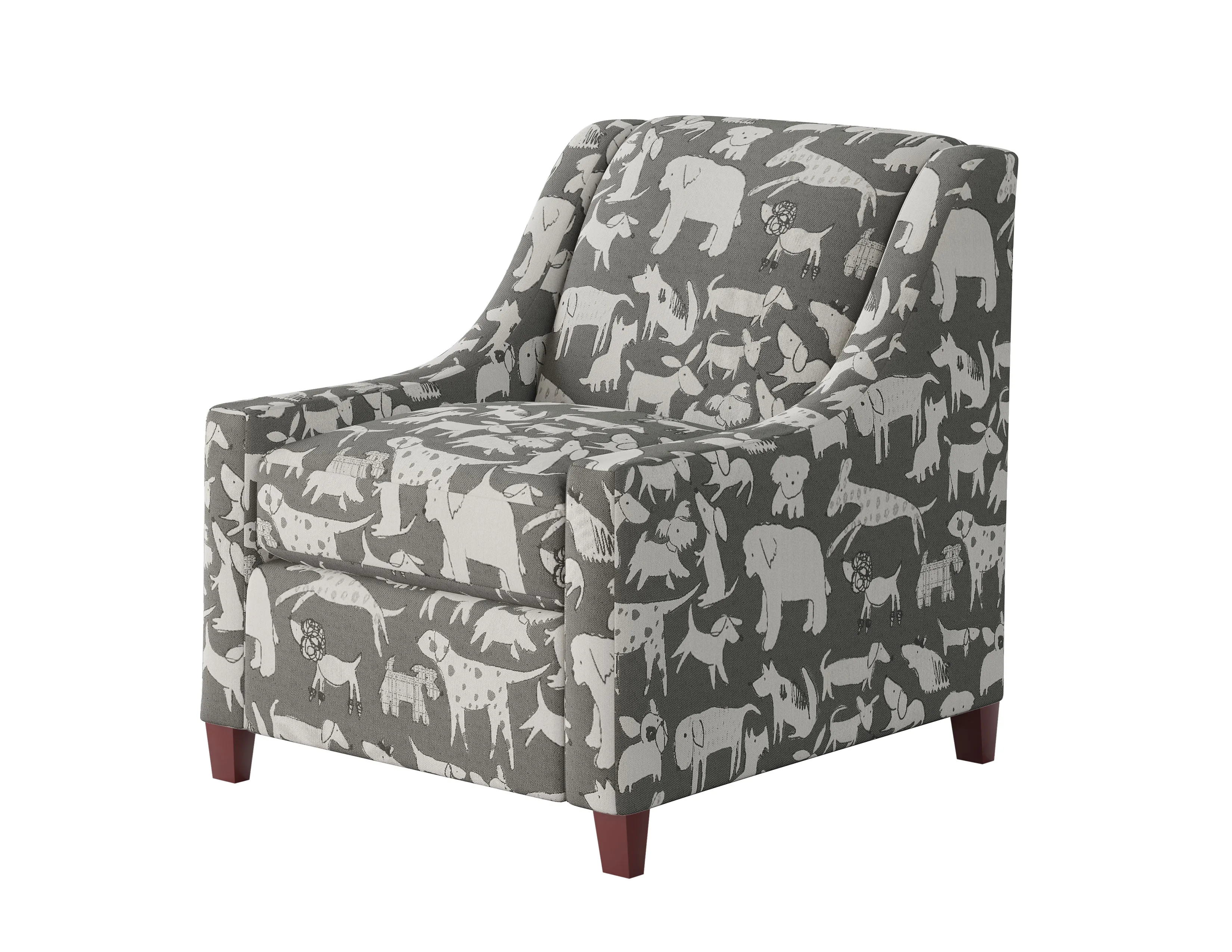Doggie Graphite Accent Chair - 552-C 2 Doggie Graphite Accent Chair - 552-C