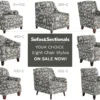 Doggie Graphite Accent Chairs (eight styles available) Performance fabric 6 Doggie Graphite Accent Chairs (eight styles available) Performance fabric