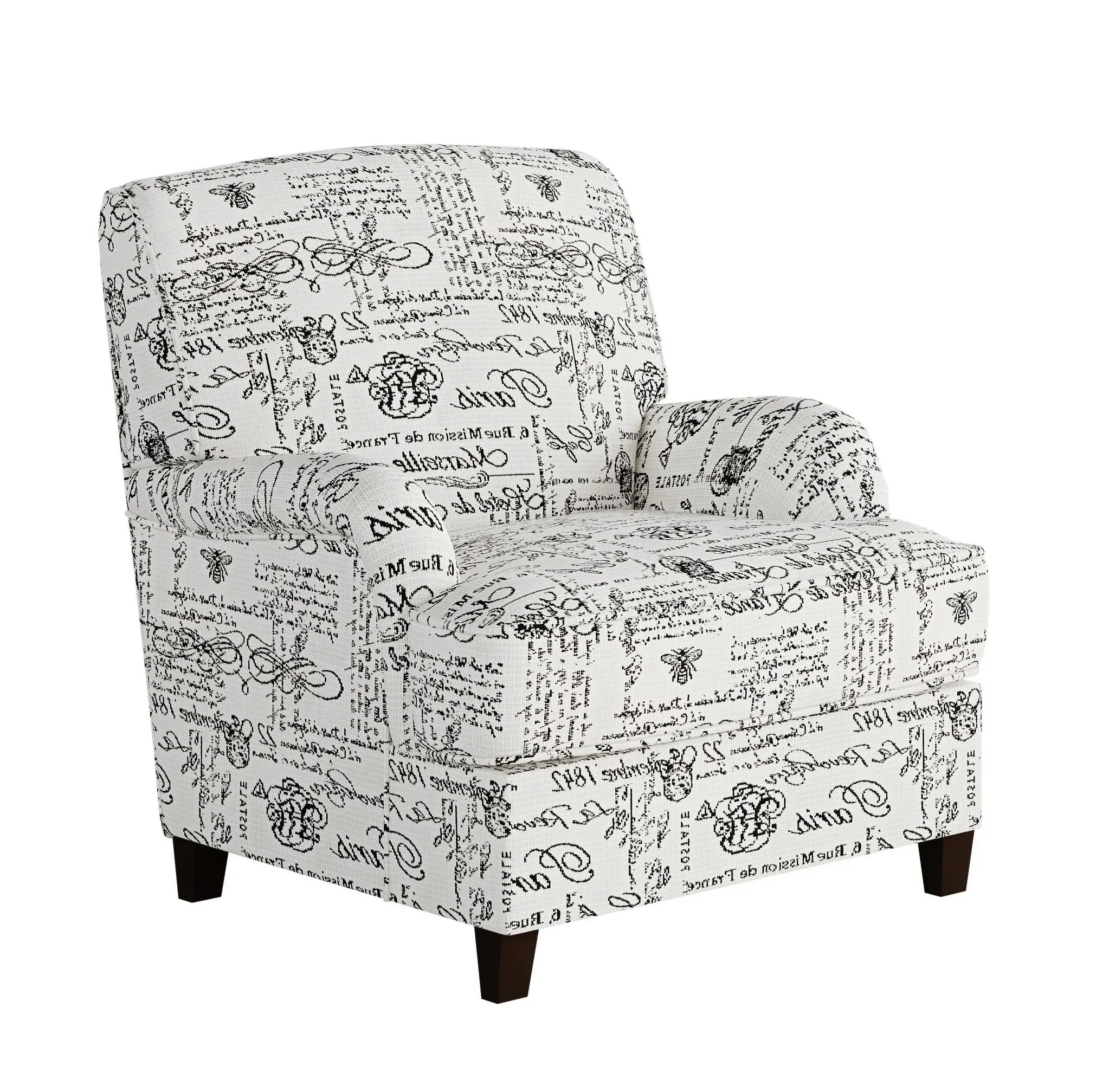 Francaise Ebony Accent Chair - 01-02-C (Performance fabric) 1 Francaise Ebony Accent Chair - 01-02-C (Performance fabric)