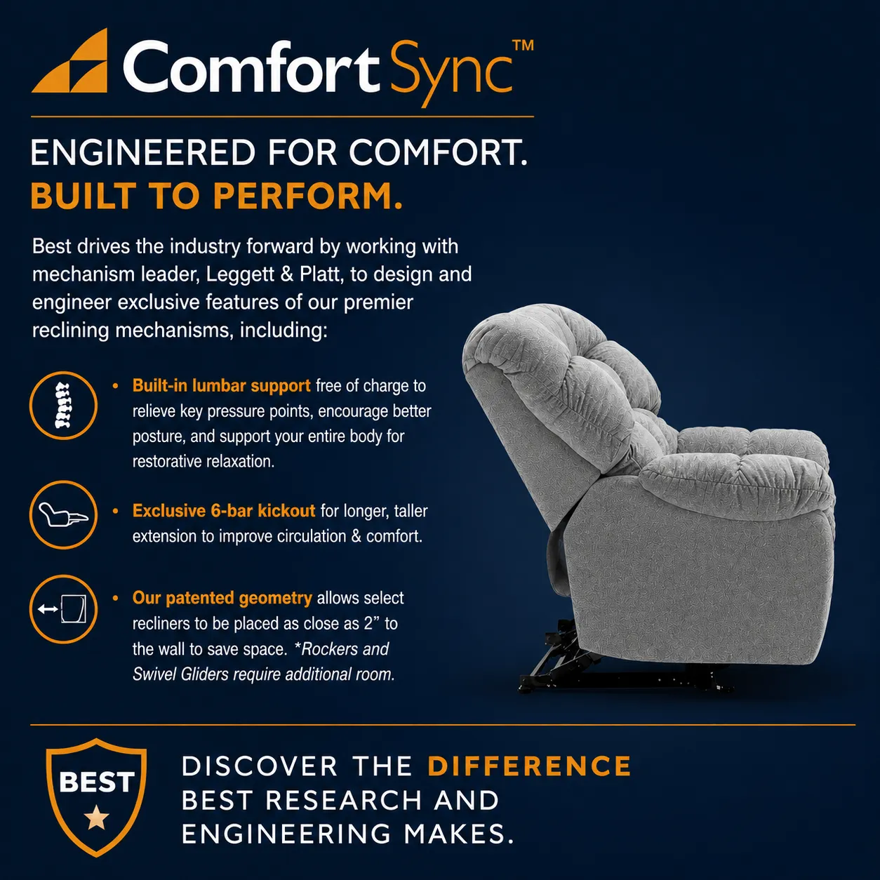 Butler Recliner (+100 fabrics) 3 mechanisms 12 Butler Recliner (+100 fabrics) 3 mechanisms