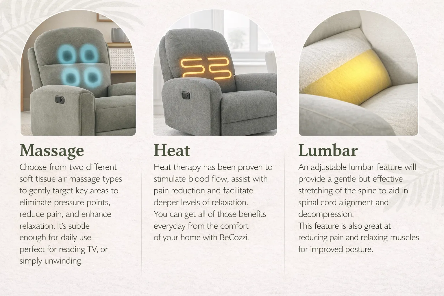 🌙 Maverly Nursery Swivel Glider Recliner with Heat & Massage (+90 performance fabrics) 9 🌙 Maverly Nursery Swivel Glider Recliner with Heat & Massage (+90 performance fabrics)