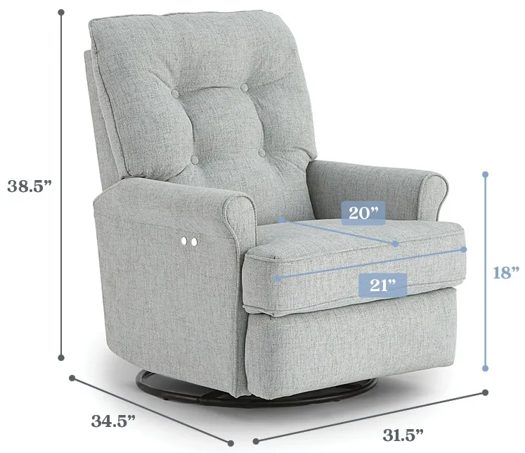 🌙 Carissa Nursery Swivel Glider Recliner (+90 performance fabrics) 9 🌙 Carissa Nursery Swivel Glider Recliner (+90 performance fabrics)