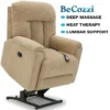 Suitably BeCozzi Triple Power Lift Recliner w/Heat & Massage (+100 fabrics) 350 Pounds 32 Suitably BeCozzi Triple Power Lift Recliner w/Heat & Massage (+100 fabrics) 350 Pounds