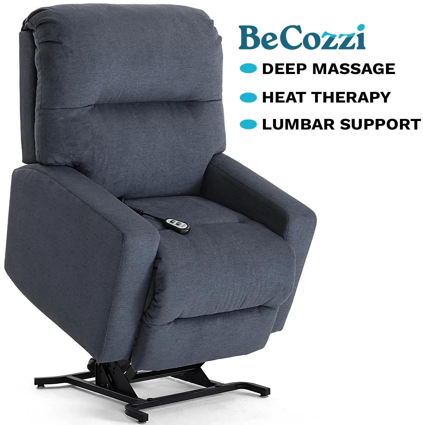 Kenley BeCozzi Triple Power Lift Recliner w/Heat & Massage (+100 fabrics) 350 Pounds 21 Kenley BeCozzi Triple Power Lift Recliner w/Heat & Massage (+100 fabrics) 350 Pounds