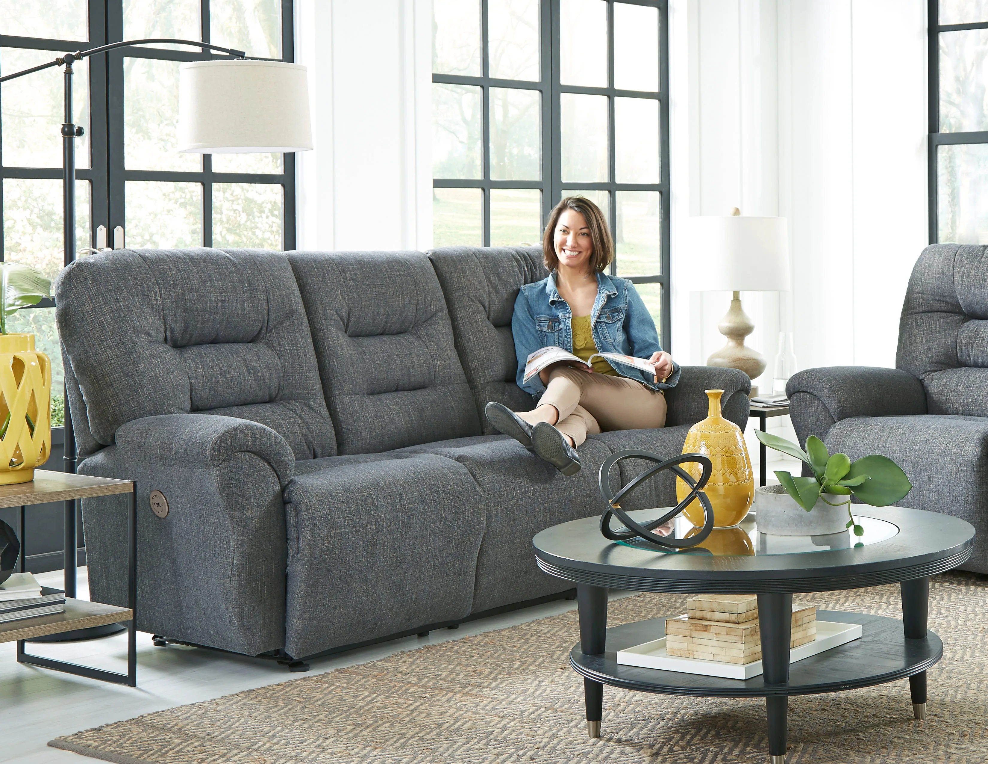 Unity Double Reclining Sofa (+100 fabrics) 85" 2 Unity Double Reclining Sofa (+100 fabrics) 85"