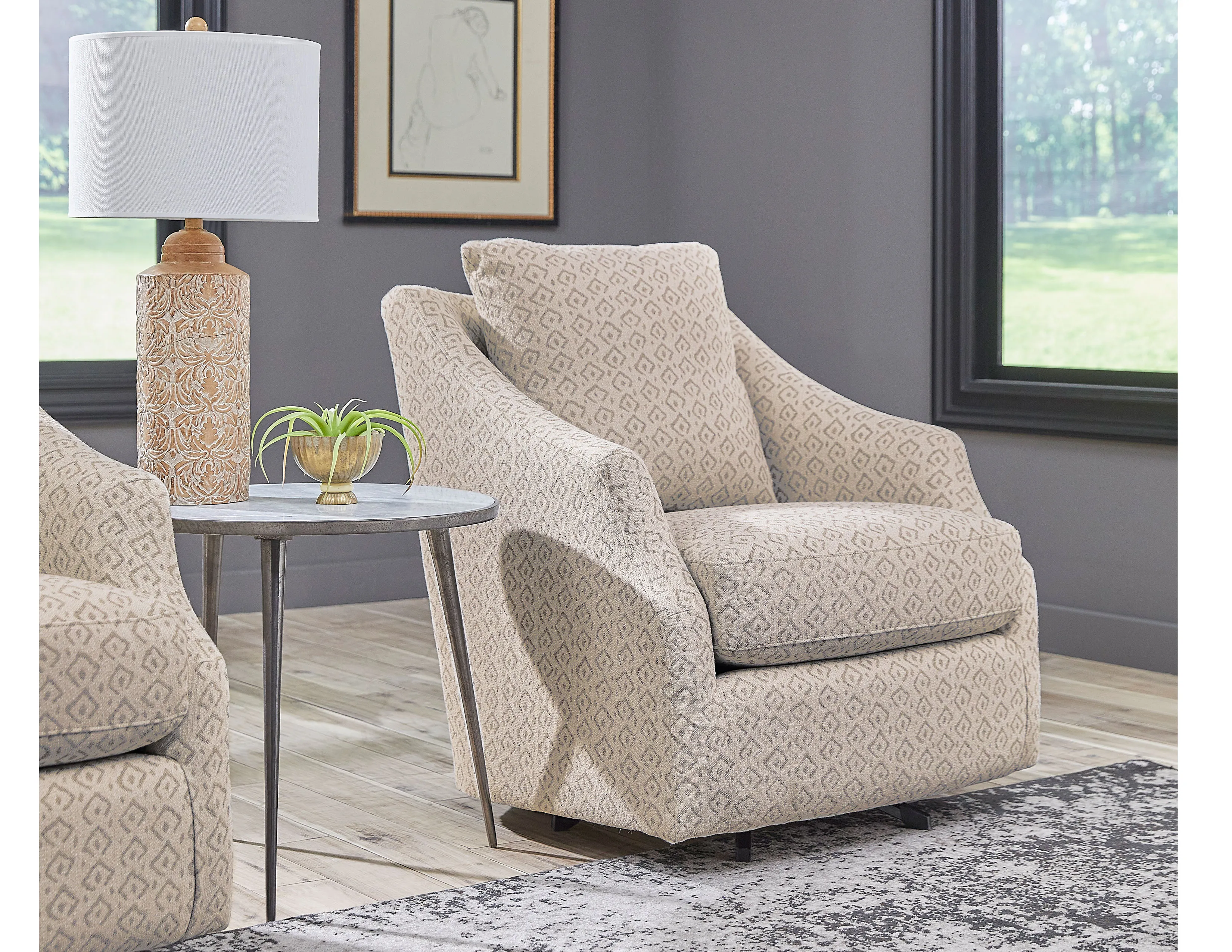 Flutter Swivel Barrel Chair (+200 fabrics) 4 Flutter Swivel Barrel Chair (+200 fabrics)