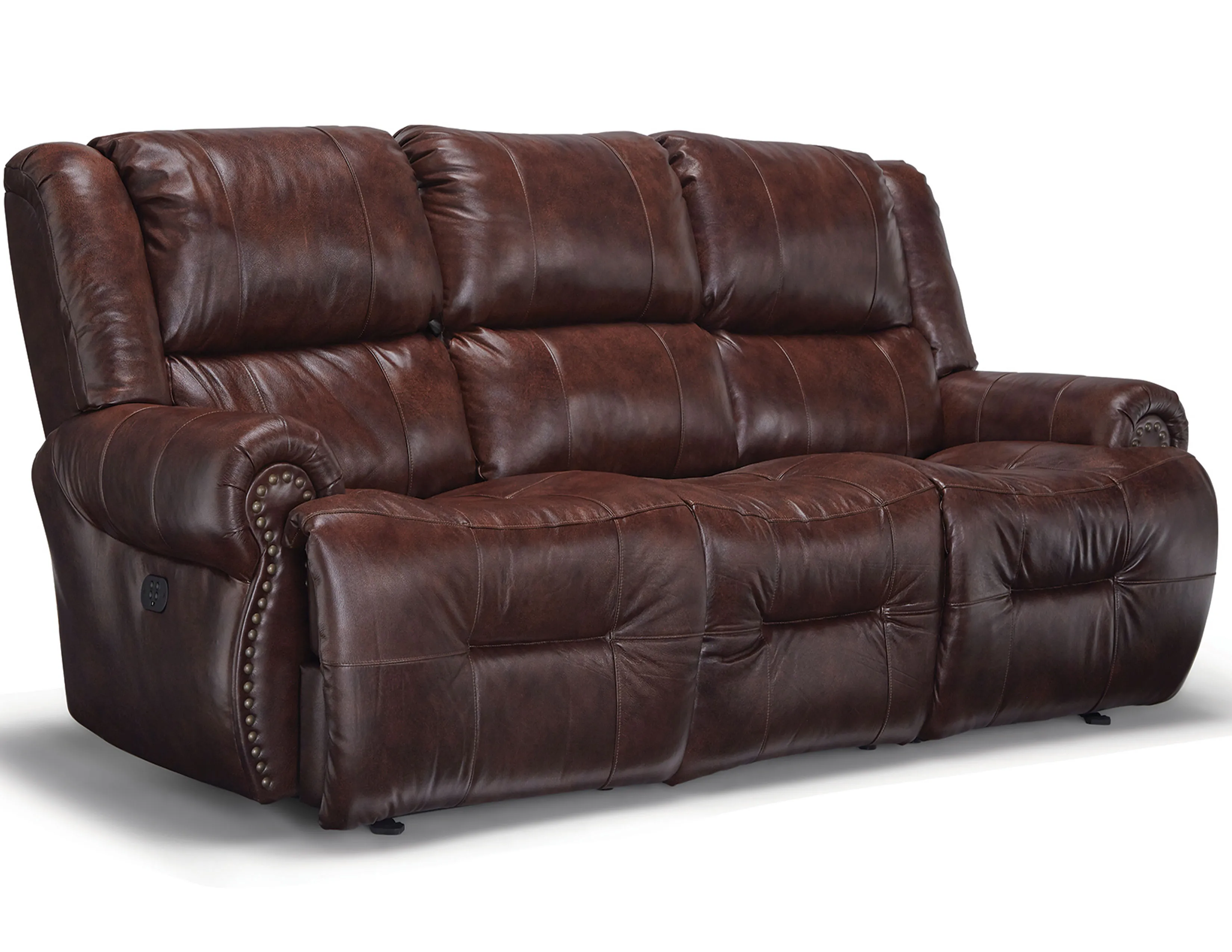 Genet Double Reclining Leather Console Loveseat (+30 leathers) 2 Genet Double Reclining Leather Console Loveseat (+30 leathers)