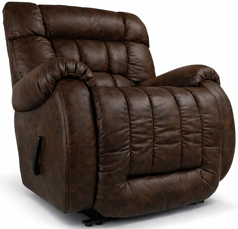 Rake Beast Big & Tall Walnut Faux Leather Recliner (Rated 500lbs) SPECIAL PURCHASE 1 Rake Beast Big & Tall Walnut Faux Leather Recliner (Rated 500lbs) SPECIAL PURCHASE