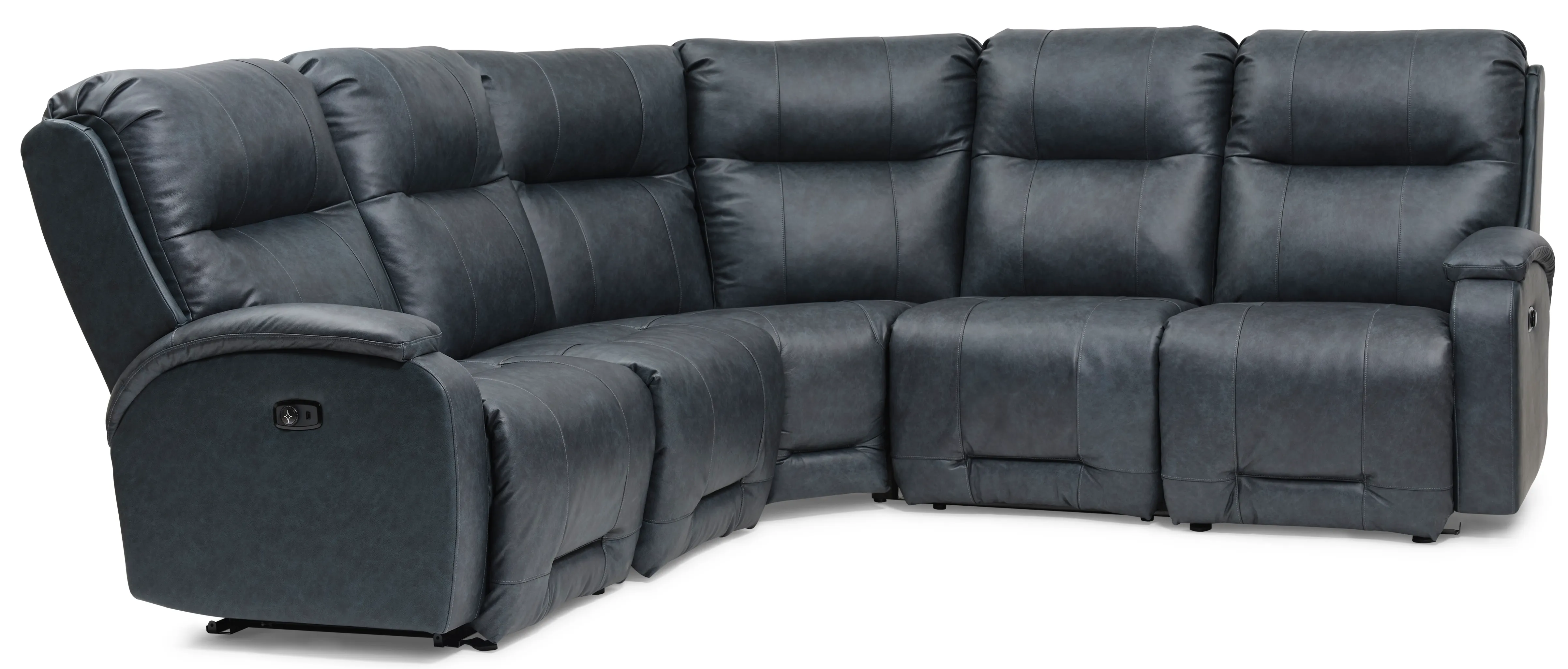 Maverly Leather Reclining Sectional (+46 leathers) 1 Maverly Leather Reclining Sectional (+46 leathers)