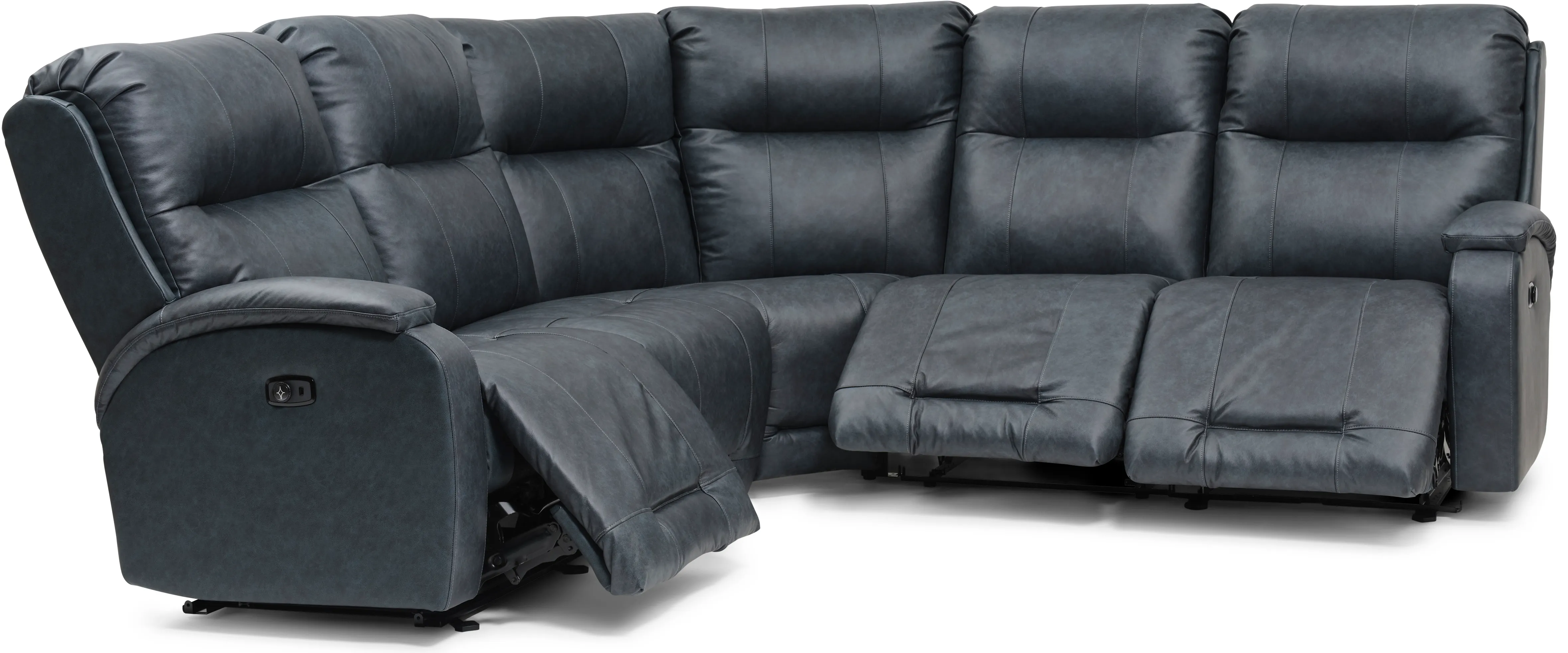 Maverly Leather Reclining Sectional (+46 leathers) 2 Maverly Leather Reclining Sectional (+46 leathers)