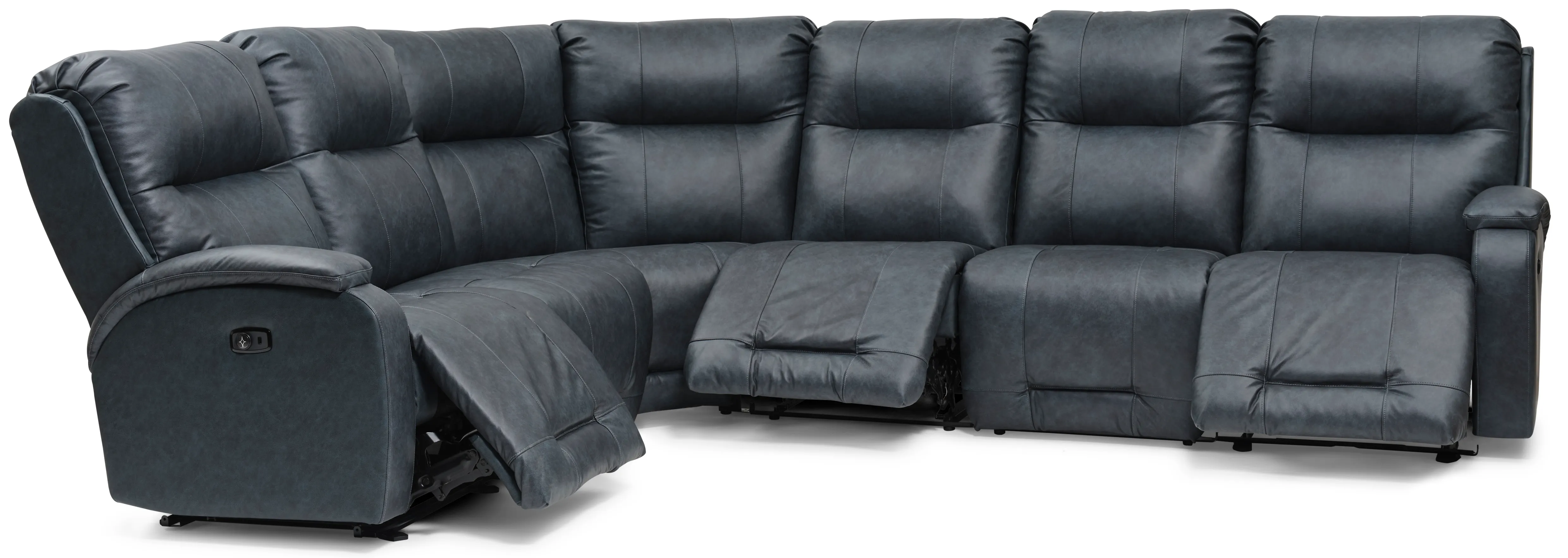 Maverly Leather Reclining Sectional (+46 leathers) 4 Maverly Leather Reclining Sectional (+46 leathers)